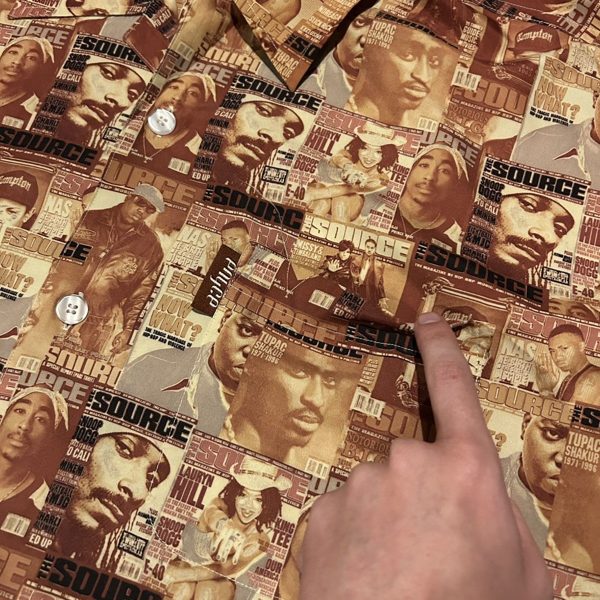 Enyce × Rap Tees × Vintage Crazy Vintage 90s Enyce The Source Rap Button Up Shirt Tupac Size US XXL / EU 58 / 5 - 5 Thumbnail
