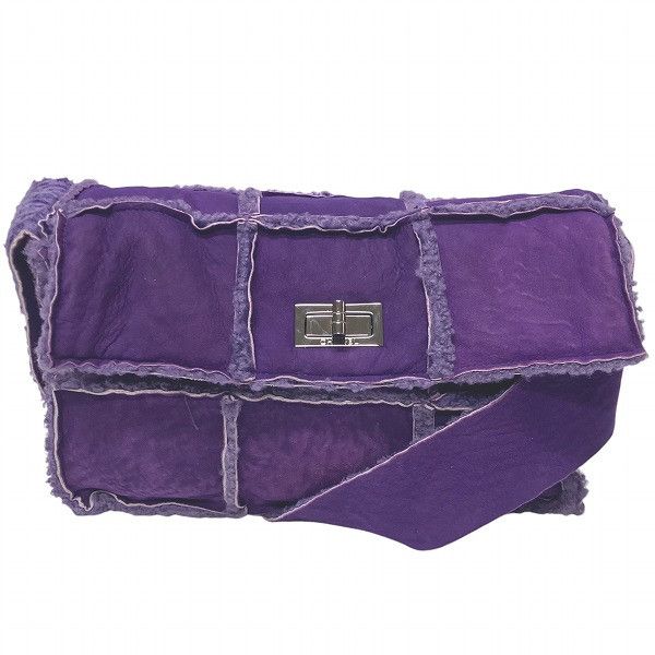 Chanel Chanel Mouton Suede Shoulder Bag Suede Shoulder Bag in Purple, Women's