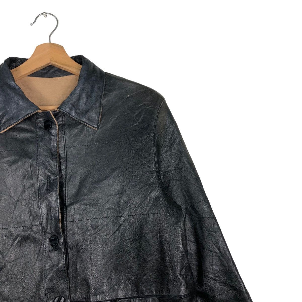 Japanese Brand Cropped Biker Racer Leather Jacket Donna Japan Issey Miyake Size US M / EU 48-50 / 2 - 6 Thumbnail