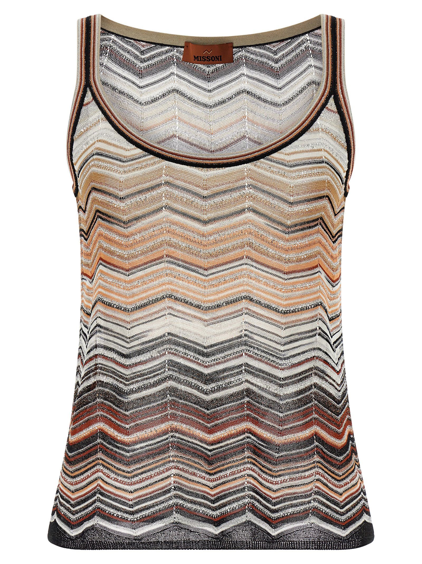 Missoni Tank top chevron lamé Size XL / US 12-14 / IT 48-50 - 1 Thumbnail