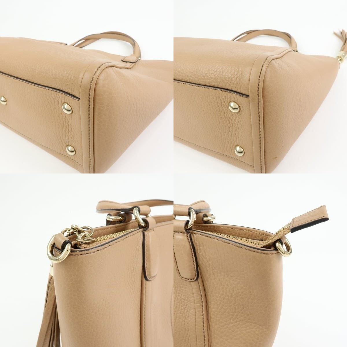 Gucci Gucci Soho Interlocking G Leather Shoulder Bag Tan Size ONE SIZE - 5 Thumbnail