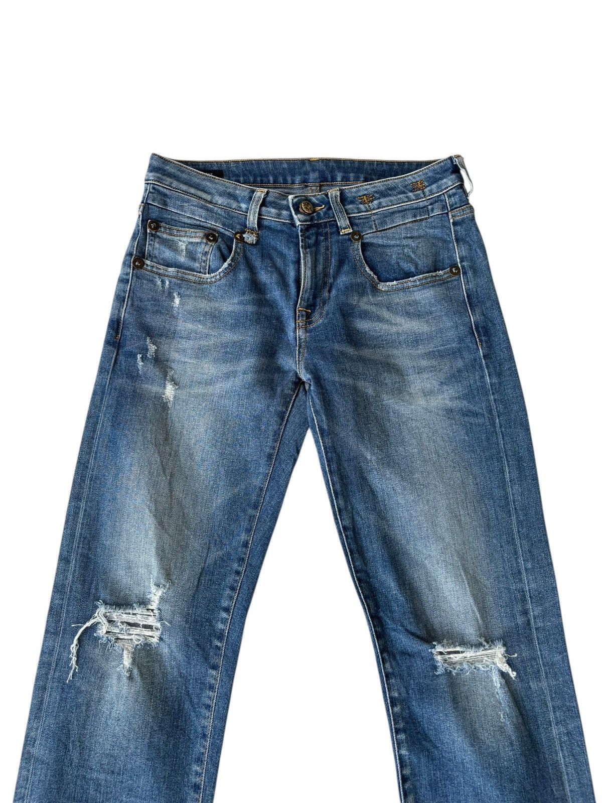 R13 🔥R13 STRAIGHT BOY DISTREESED DENIM JEANS Size 27" / US 4 / IT 40 - 5 Thumbnail