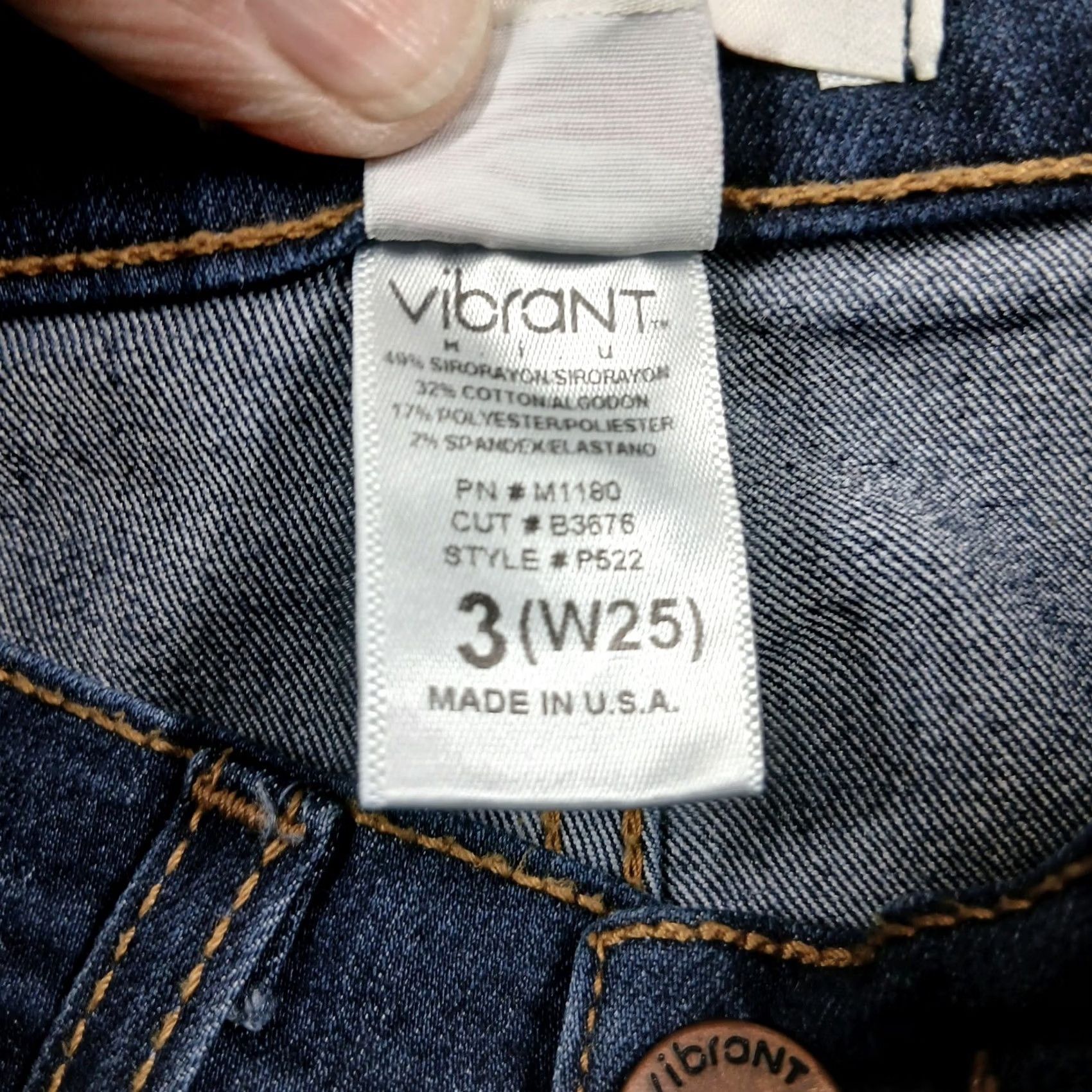 Vintage Vibrant M.I.U. Bell Bottom Jeans - High Rise Blue W25 Juniors Size 3 EUC Size 26" / US 2 / IT 38 - 5 Thumbnail