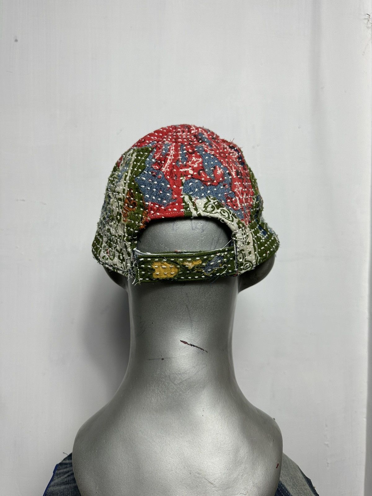 Handmade Custom Made Distressed Paisley Patchwork Boro hats Size ONE SIZE - 9 Thumbnail