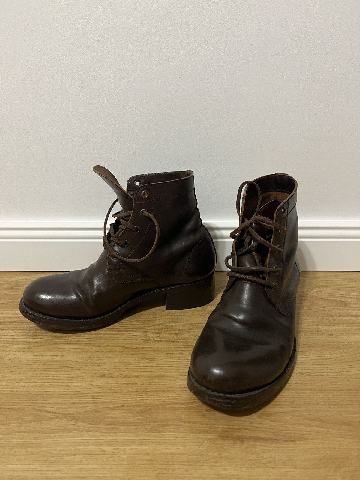 image of Carpe Diem Cape Diem 5 Hole Horween Shell Cordovan Leather Boots in Brown, Men's (Size 7)