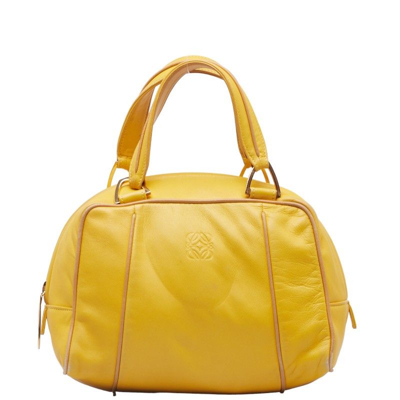 Loewe Loewe Anagram Mini Handbag Yellow Leather Leather Handbag in Very Good Condition