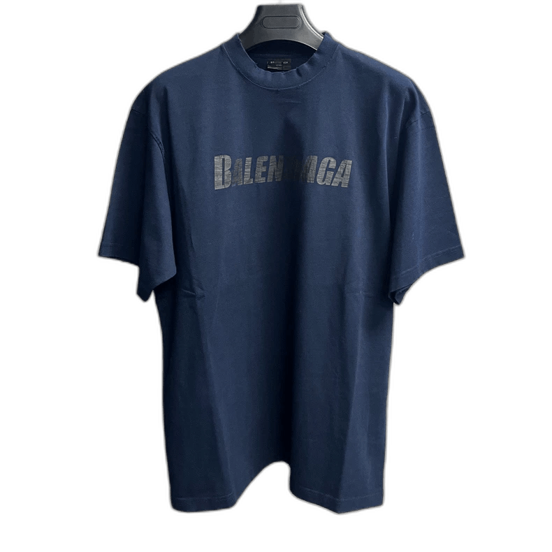 Balenciaga Balenciaga Dark Blue Logo Print T-Shirt-yf Size US XS / EU 42 / 0 - 1 Thumbnail
