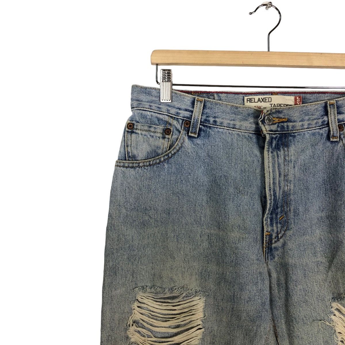 Levi's 🔥90’s Vintage Distressed Denim Jeans Levi’s Lot 550 Size US 32 / EU 48 - 7 Thumbnail