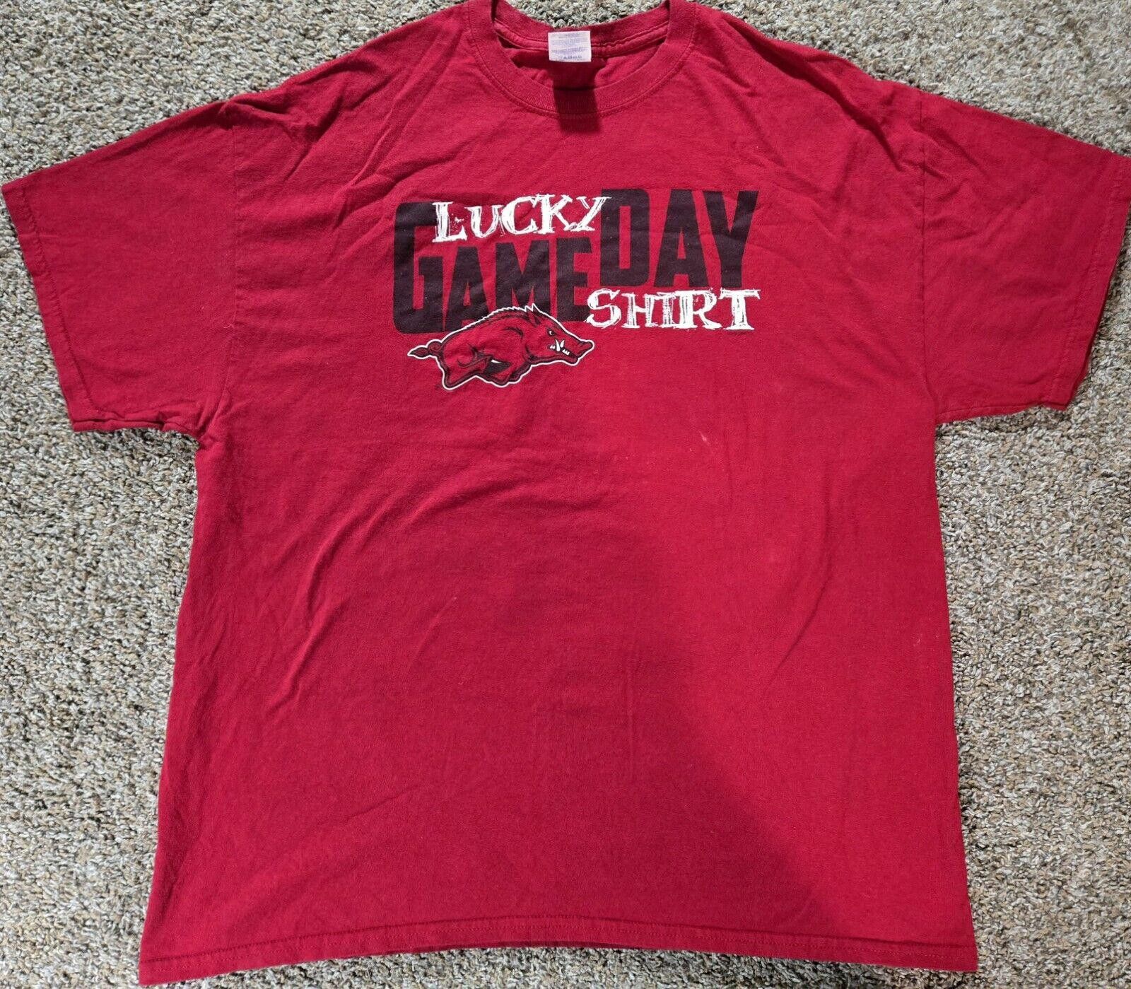 Designer Red Arkansas Razorbacks Lucky Game Day Shirt XL Size US XL / EU 56 / 4 - 1 Thumbnail