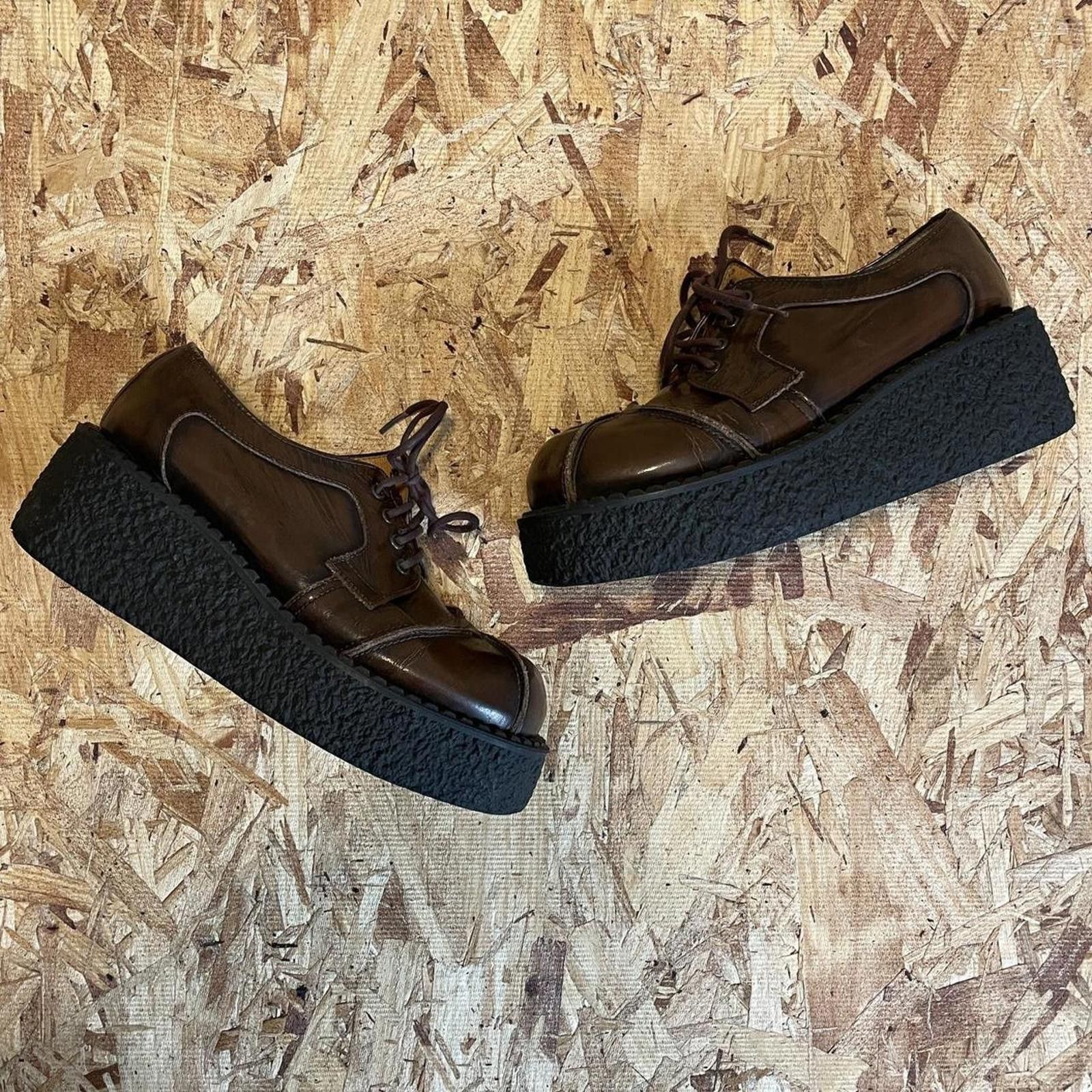 Other ☮️ Vintage 1990s Japanese Daddy Long Legs Punk Creepers ☮️ Size US 7 / IT 37 - 1 Thumbnail