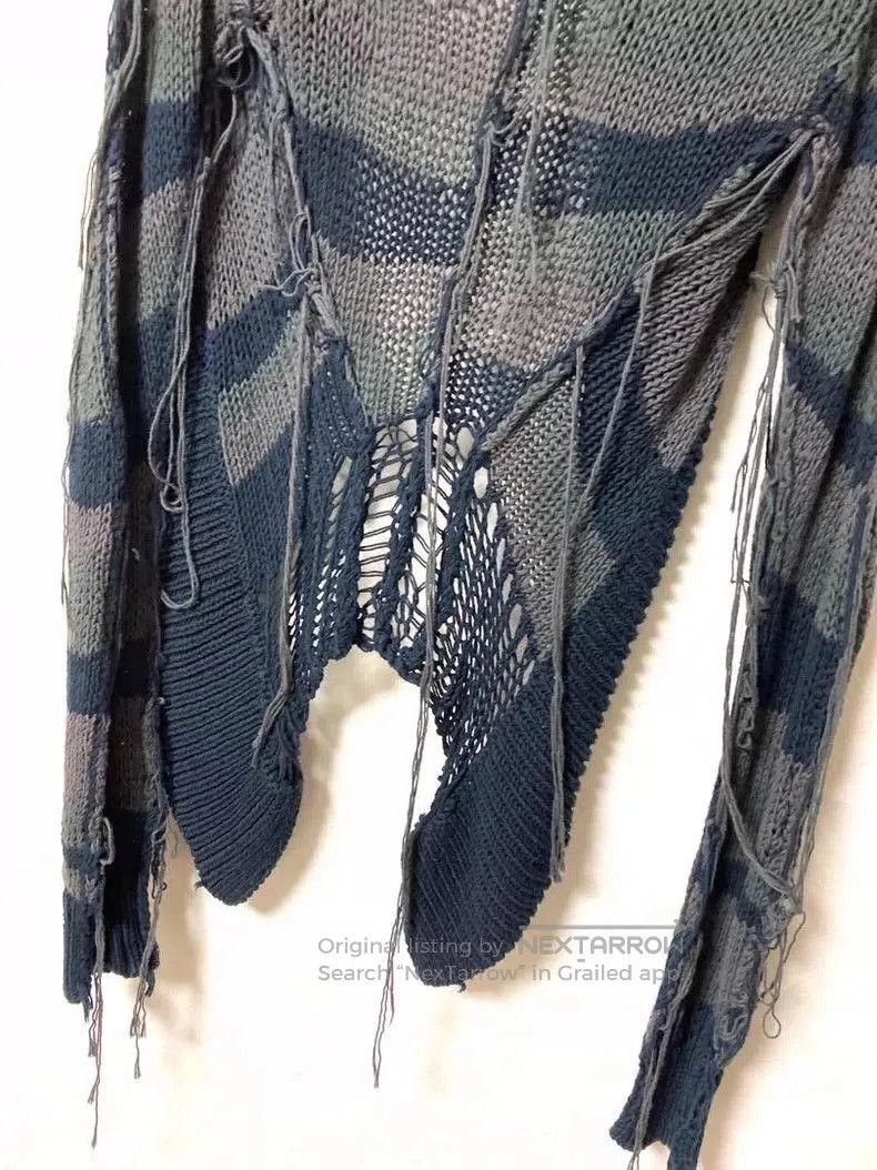 Ann Demeulemeester Ann Demeulemeester Destroy Border Rock fringe show cardigan Size US M / EU 48-50 / 2 - 4 Thumbnail