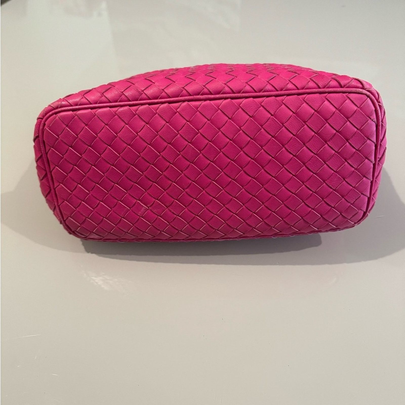 Bottega Veneta BOTTEGA VENETA Intrecciato Leather Shoulder Bag - Pink Rare Size ONE SIZE - 3 Thumbnail