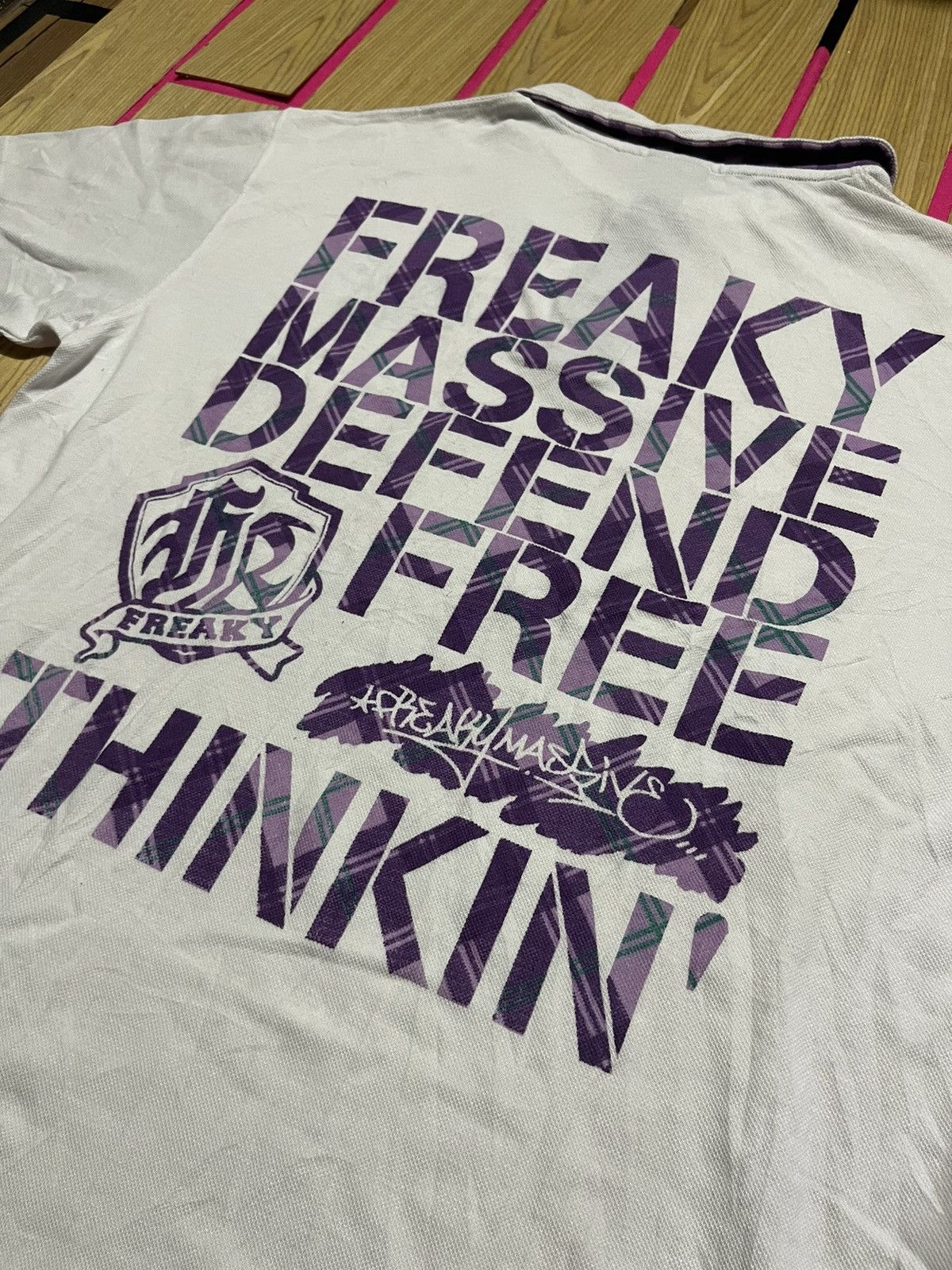 If Six Was Nine Y2K FREAKY MASSIVE short sleeve polo Size US XL / EU 56 / 4 - 3 Thumbnail
