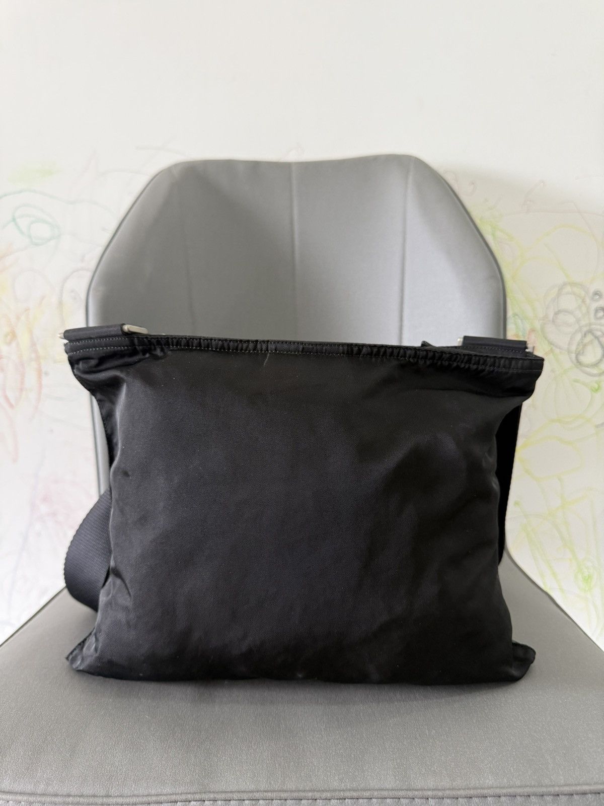 Prada Vintage Prada Medium Black Crossbody Sling Bag Size ONE SIZE - 2 Thumbnail