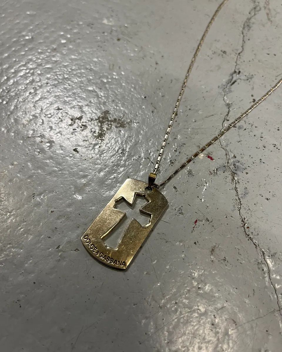 Dolce & Gabbana SS2003 Dolce & Gabbana Metal Cross Pendant Necklace Size ONE SIZE - 5 Thumbnail