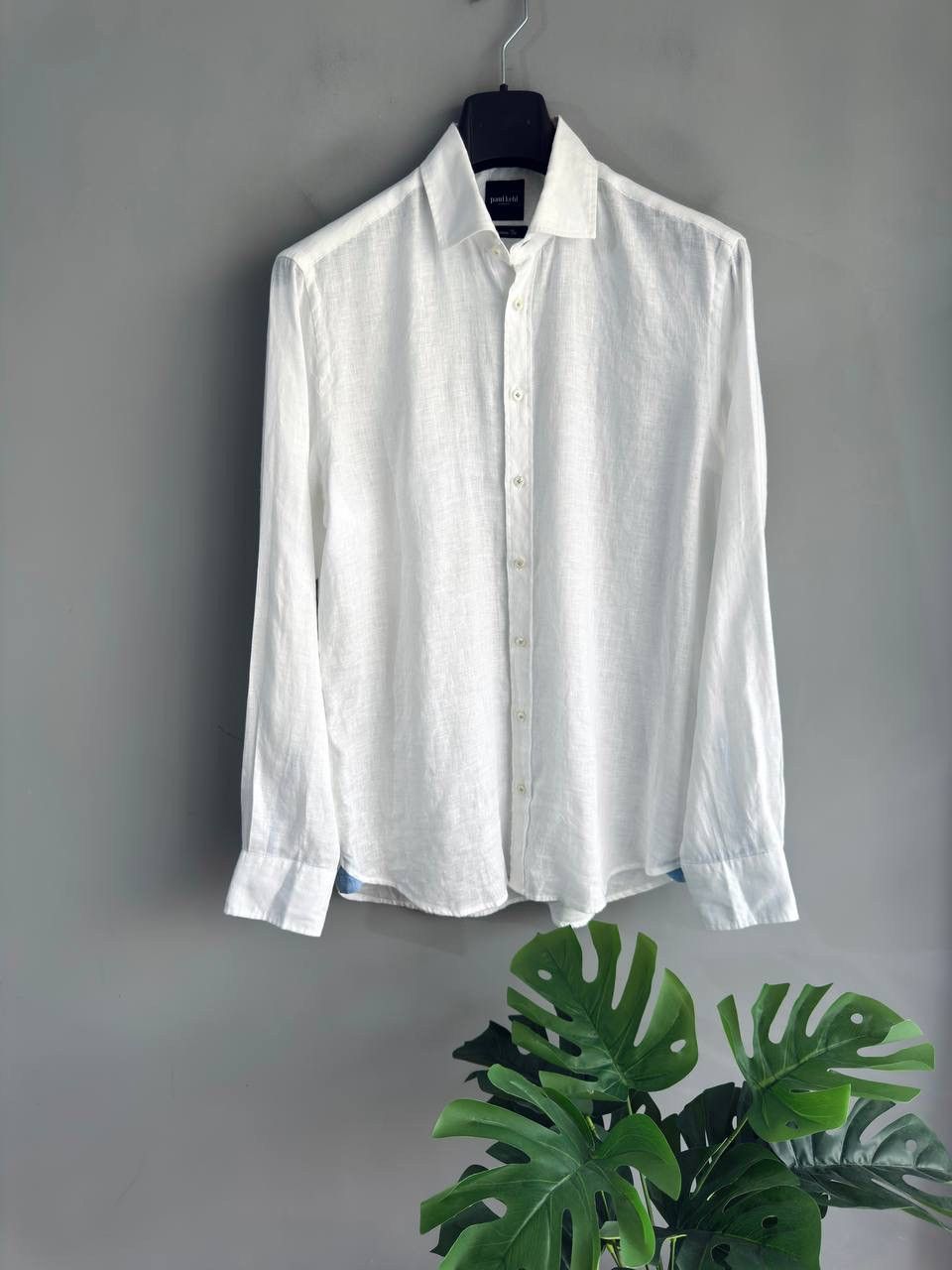 Other Paul Kehl Zurich Men's White Custom Fit Linen Shirt, Size M Size US M / EU 48-50 / 2 - 1 Thumbnail