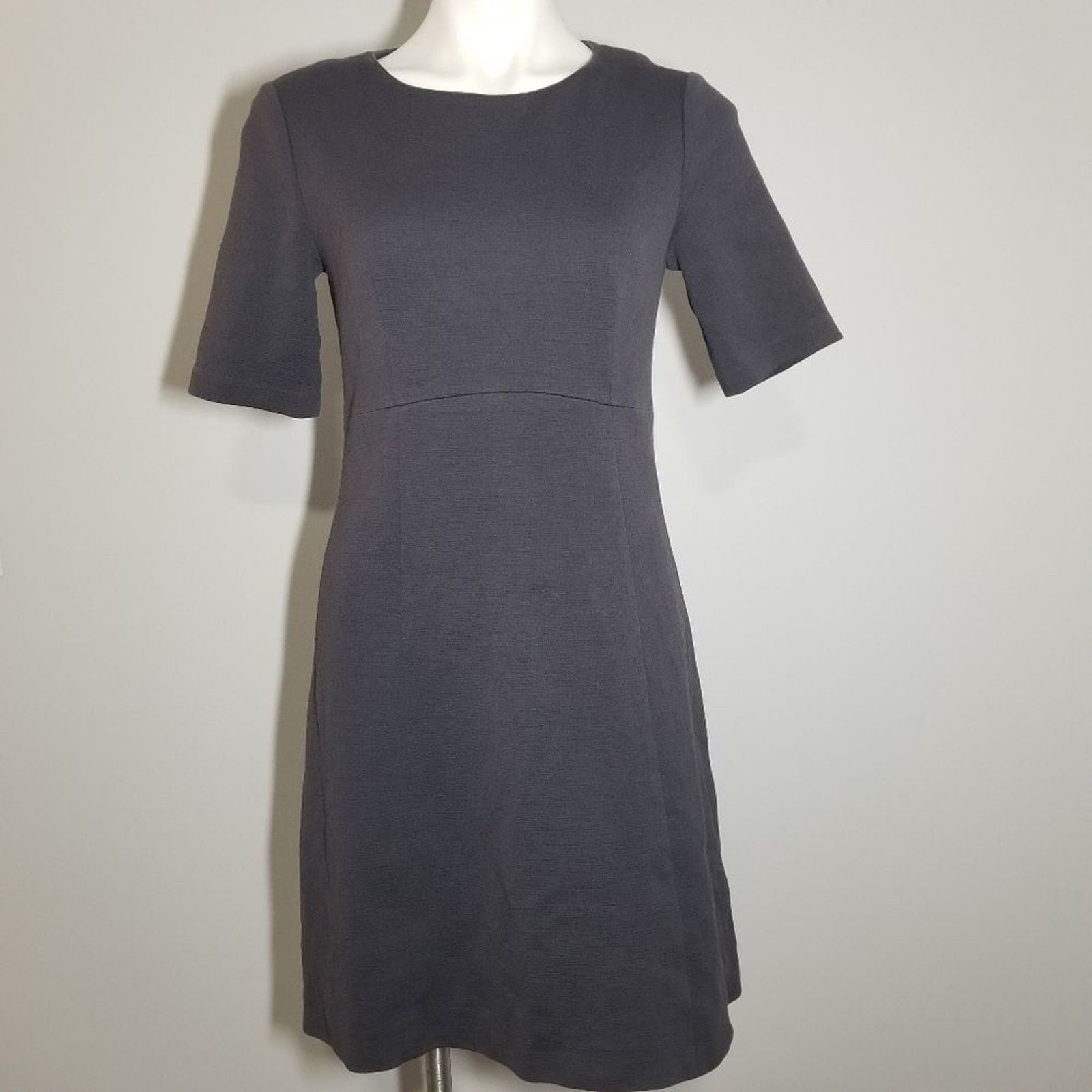 Other Peserico A-Line Gray Dress Solid Career Dress Size L / US 10 / IT 46 - 1 Thumbnail