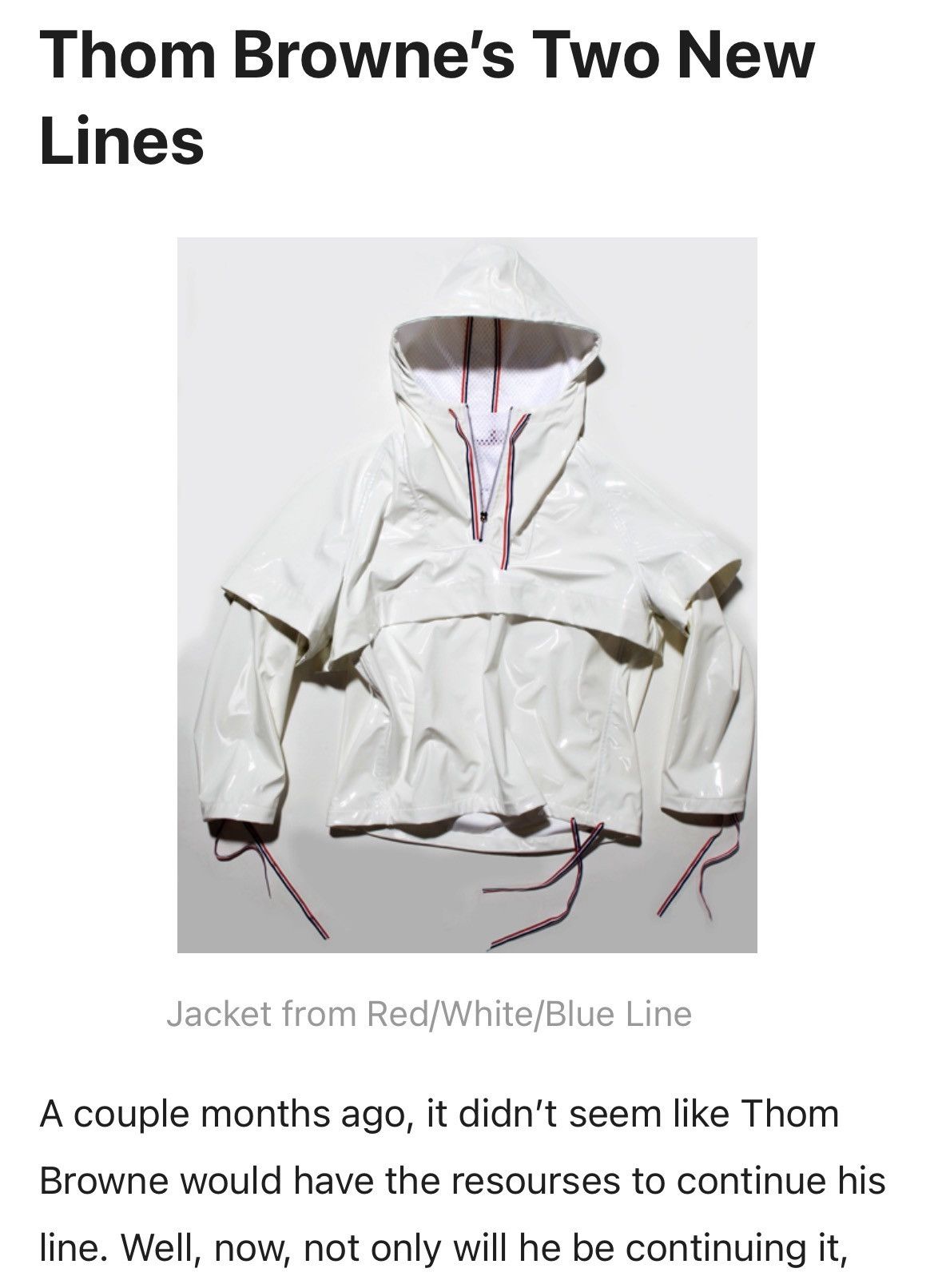 Thom Browne SS10 Nylon Anorak Size US S / EU 44-46 / 1 - 13 Thumbnail