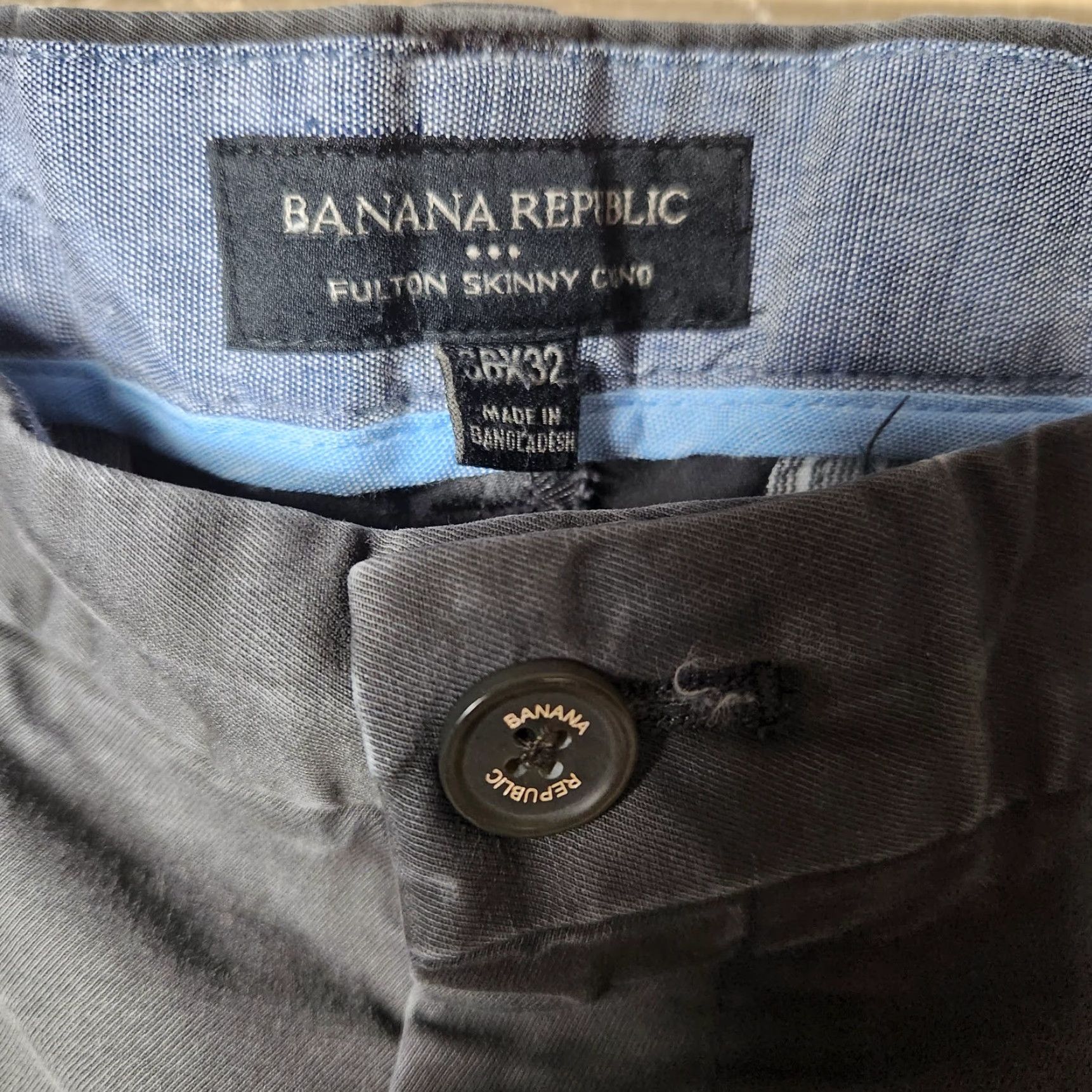 Banana Republic Banana Republic Mens Fulton Skinny Straight Chino Flint Gray Pants 36x32 Sz 36 Regular Slim Straight Mens Pants Gray Chino Banana Republic Pants Size US 36 / EU 52 - 3 Thumbnail
