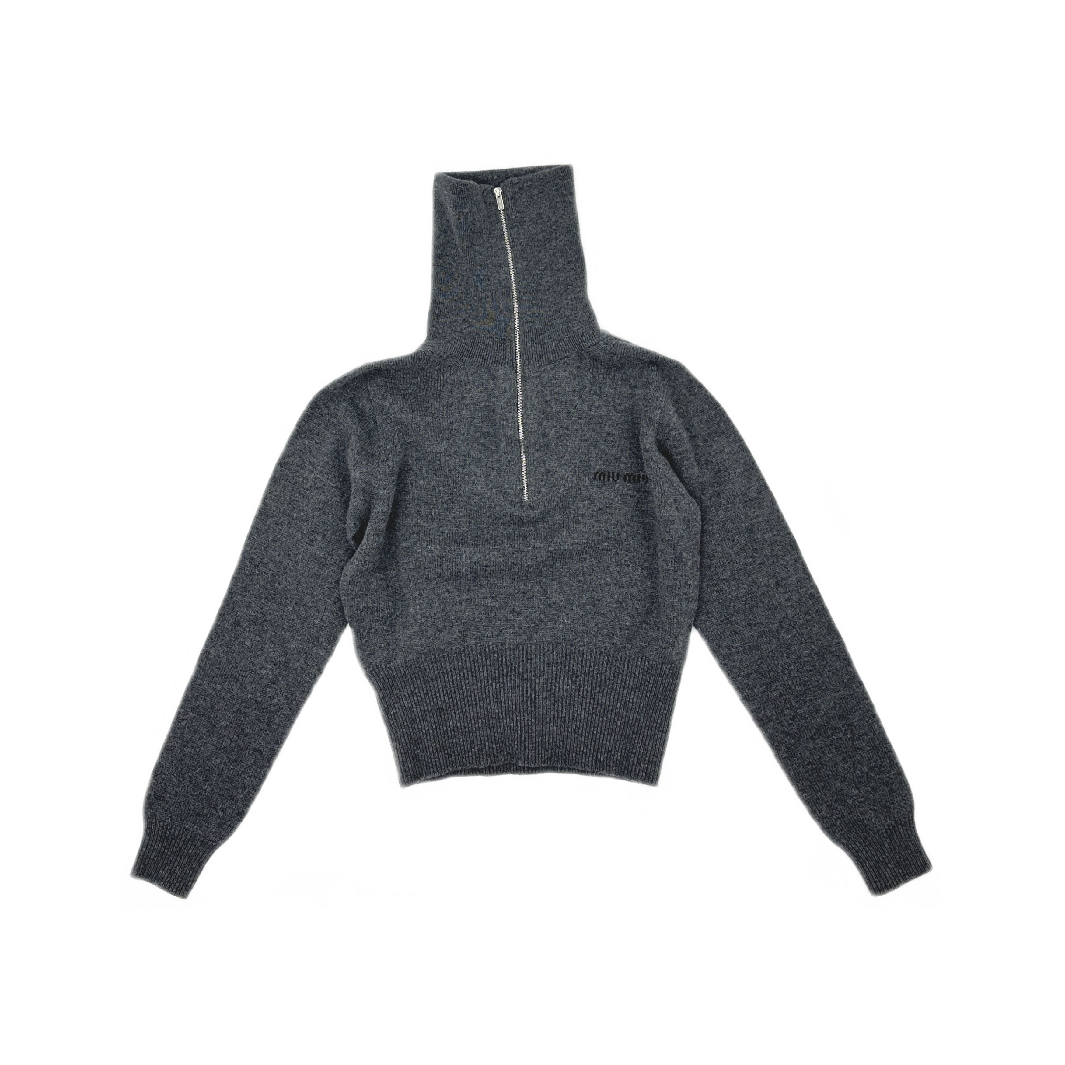 Miu Miu Miu Miu Cashmere Half-Zip Sweater Size 40 Size S / US 4 / IT 40 - 1 Thumbnail