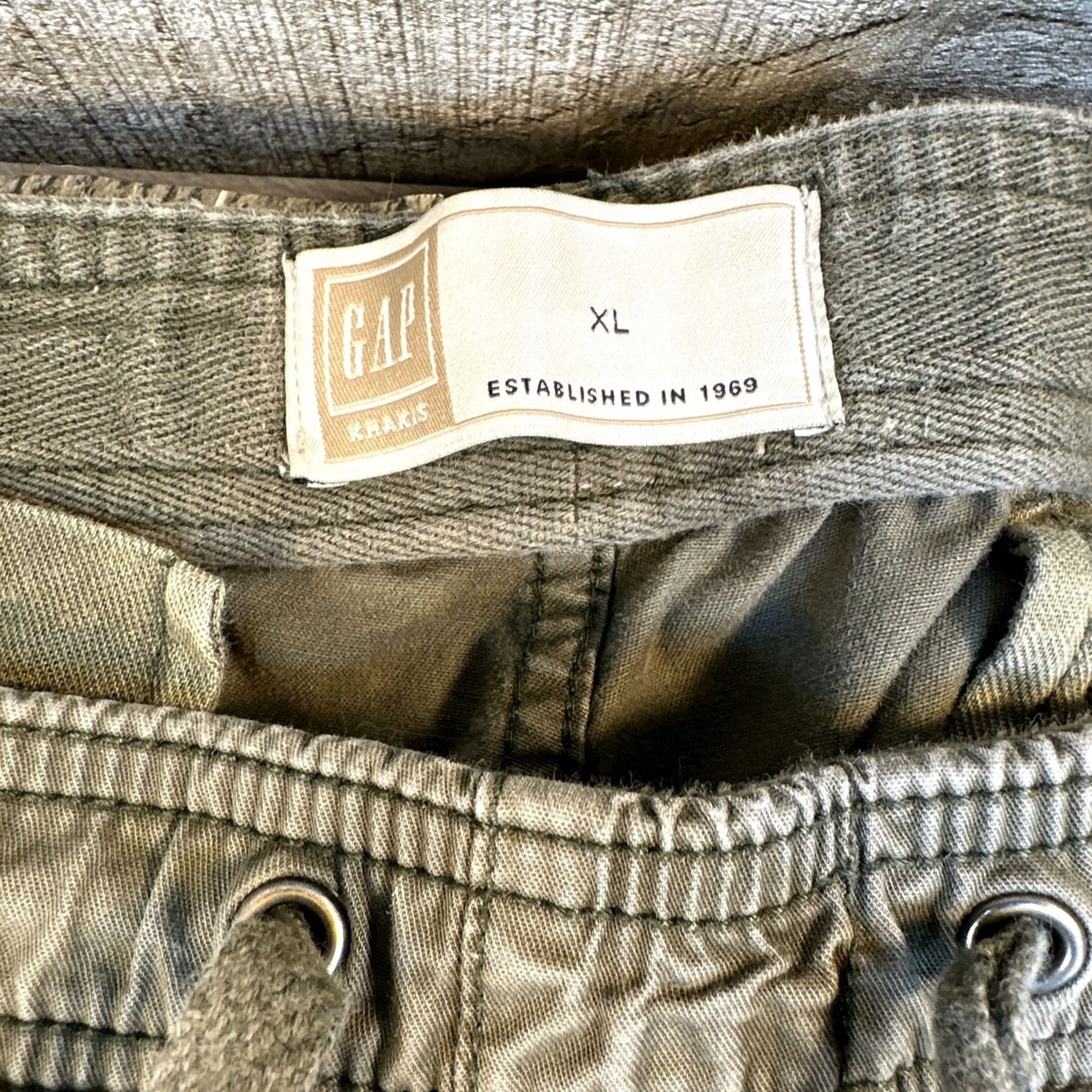 Gap VINTAGE Gap Khakis Pants Drawstring Elastic Bottom Green XL Mens Men’s Baggy Size US 36 / EU 52 - 2 Thumbnail