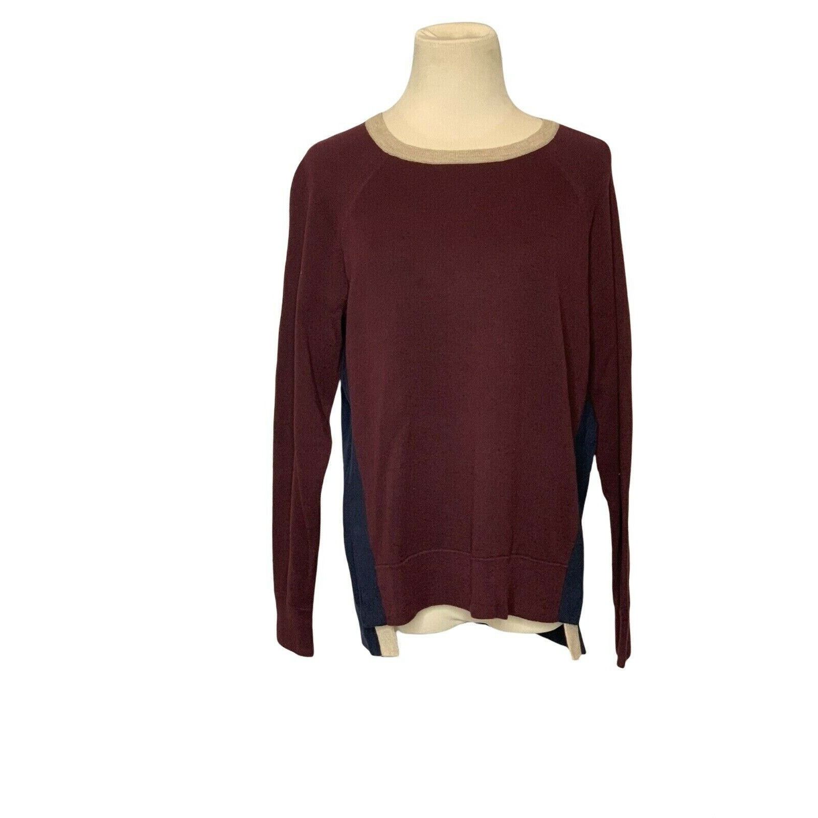 J.Crew J.Crew Red Blue Color block long sleeves Sweater Size Small Size S / US 4 / IT 40 - 8 Thumbnail