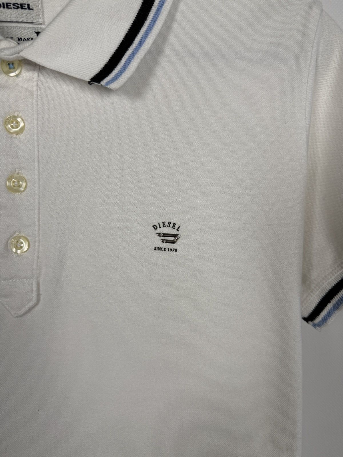 Diesel Men’s Diesel Short Sleeve Polo Shirt White Size L Large Size US L / EU 52-54 / 3 - 6 Thumbnail