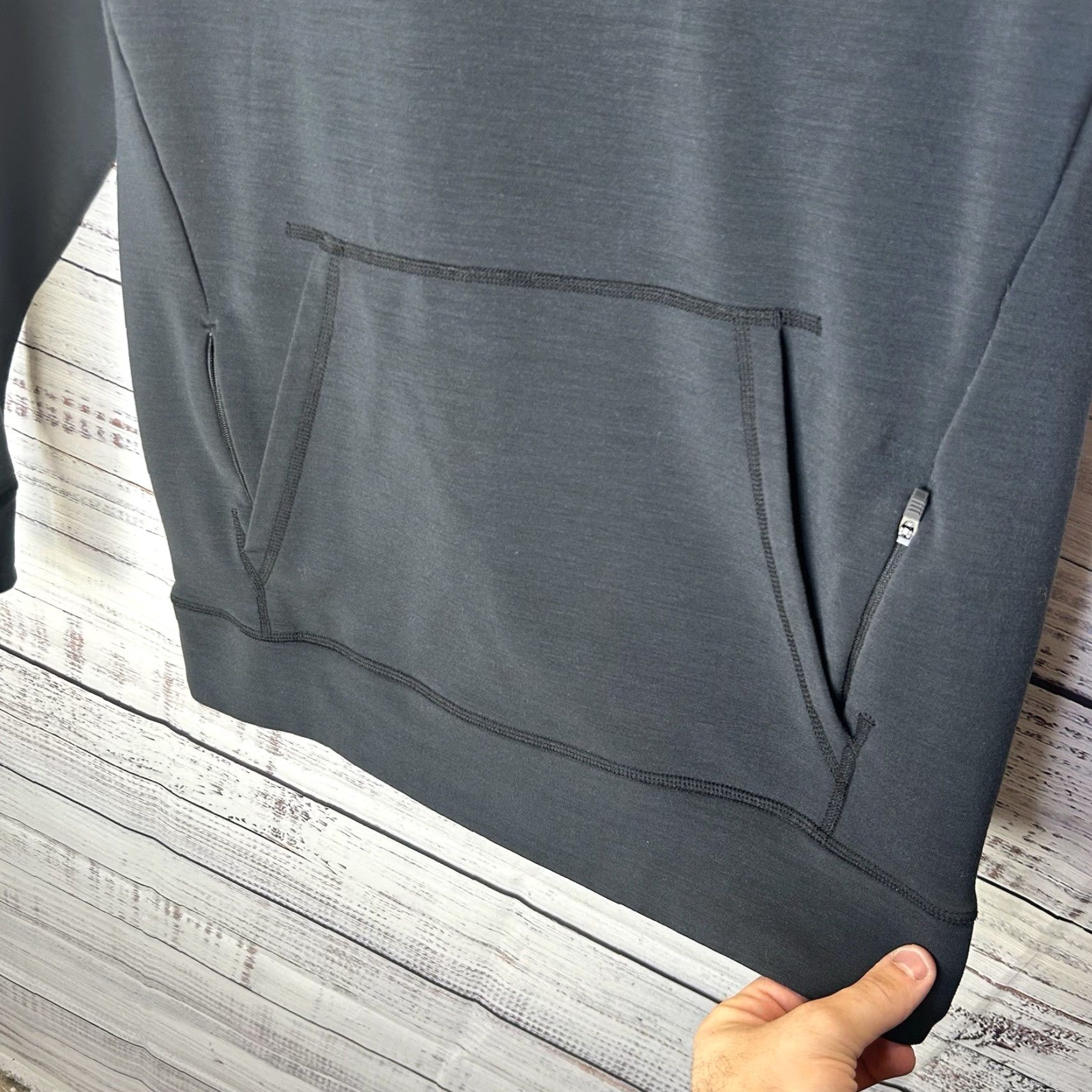 Ten Thousand Ten Thousand Merino Tech Hoodie Sweatshirt Pullover Training Gym Black Medium Men Hoodie Pullover Hooded Pockets Logo Knit Solid Pattern Size US M / EU 48-50 / 2 - 3 Thumbnail