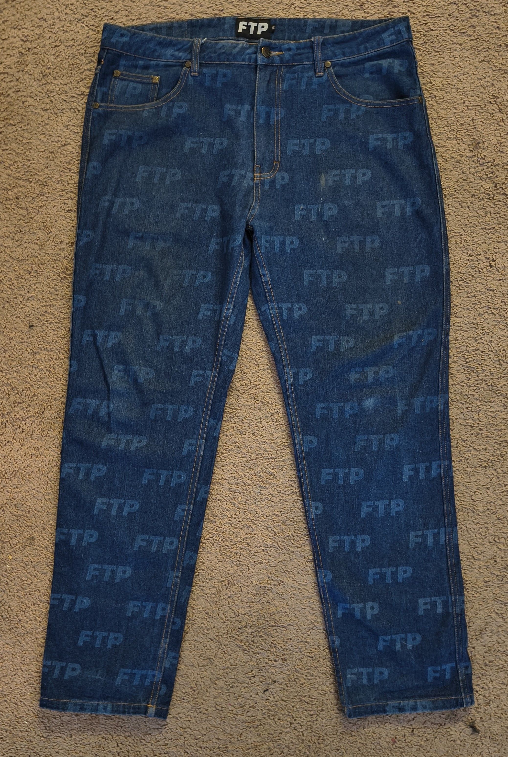 Fuck The Population Fuck The population all over print denim pants sz: 36x32 FTP Size US 36 / EU 52 - 1 Thumbnail