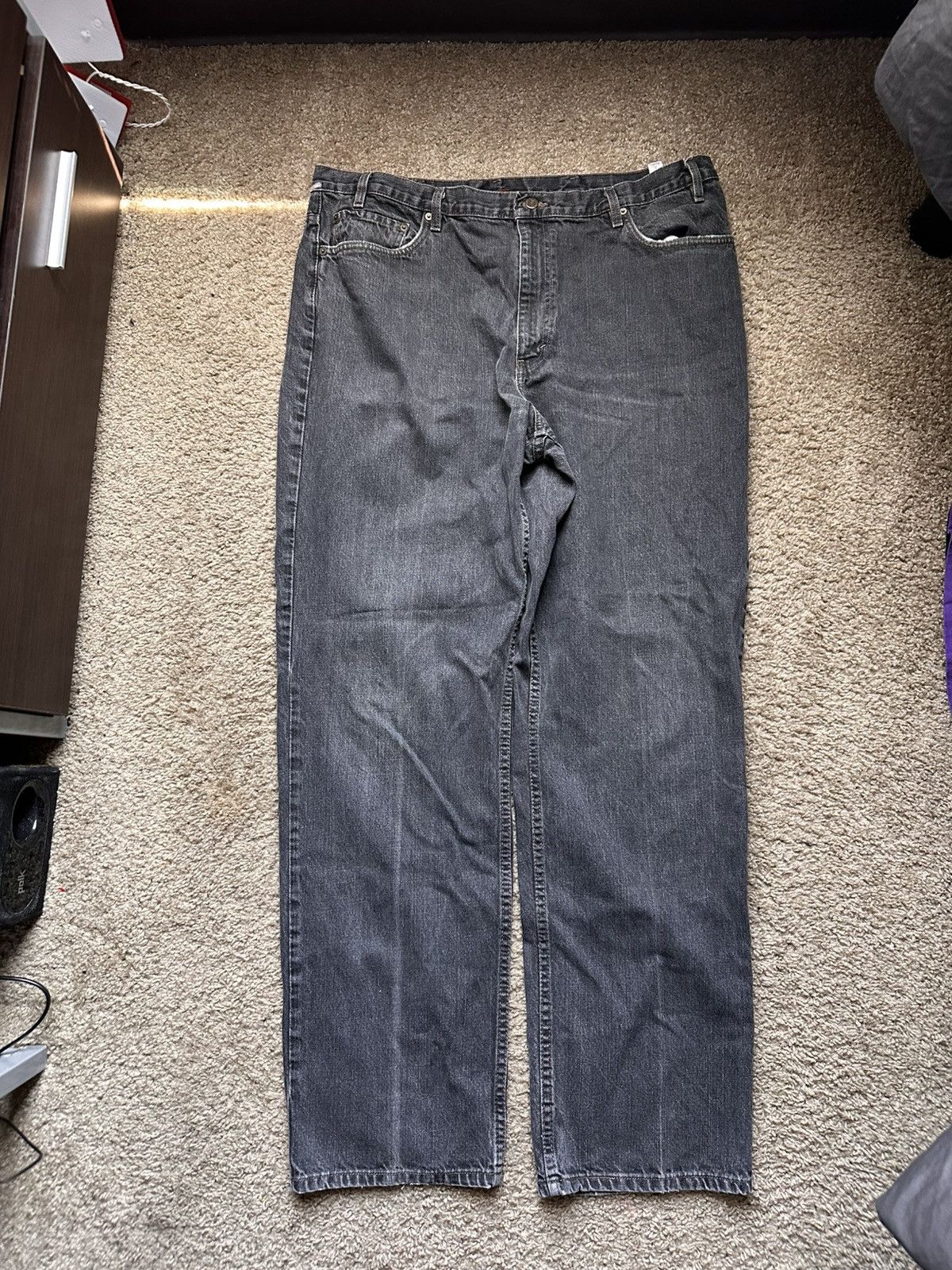 Southpole × Vintage Grey black baggy loose fit jeans Size US 42 / EU 58 - 3 Thumbnail