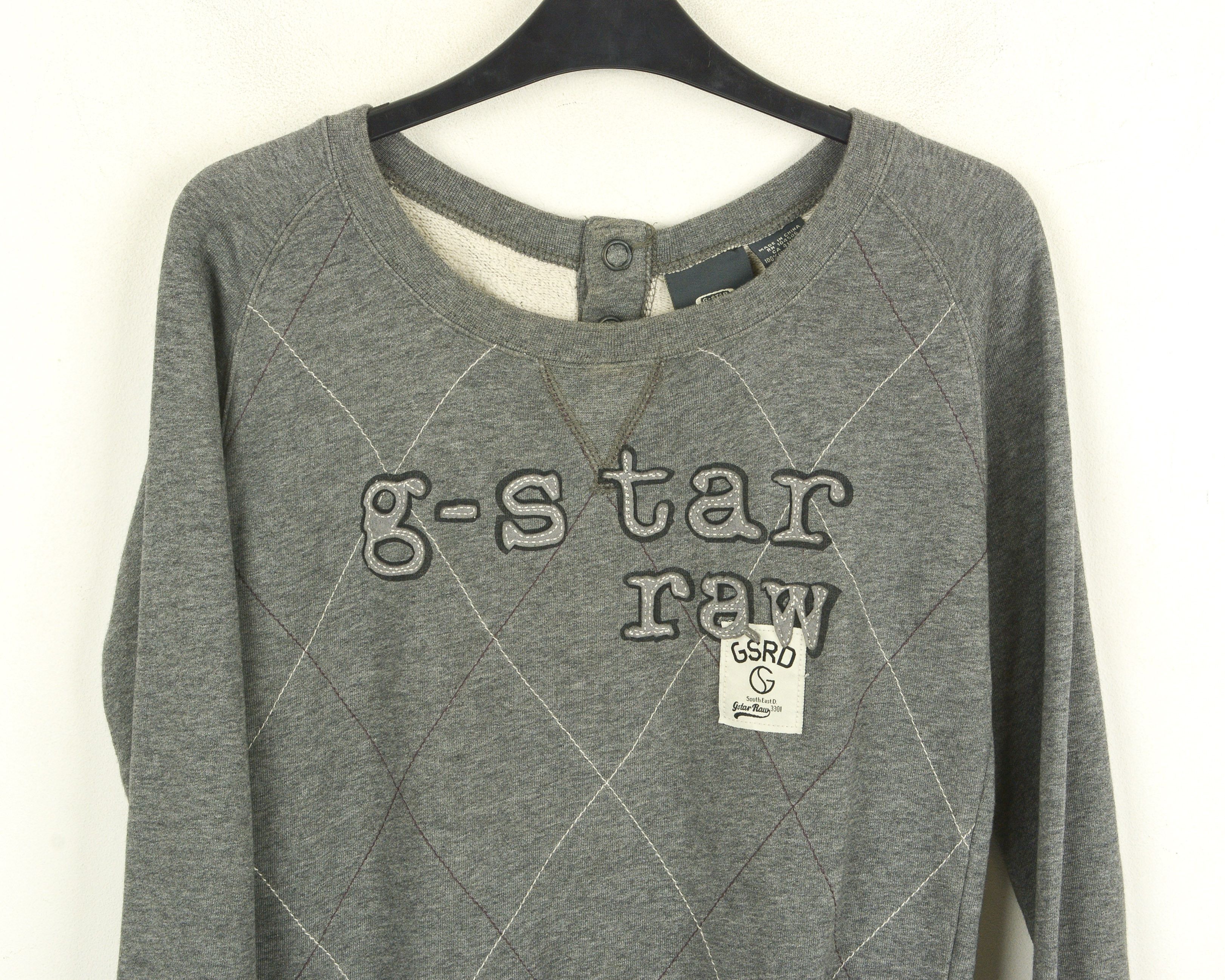 G-Star Cisto R SW Womens S Jumper Pullover Sweatshirt Back Snap On Size S / US 4 / IT 40 - 2 Thumbnail