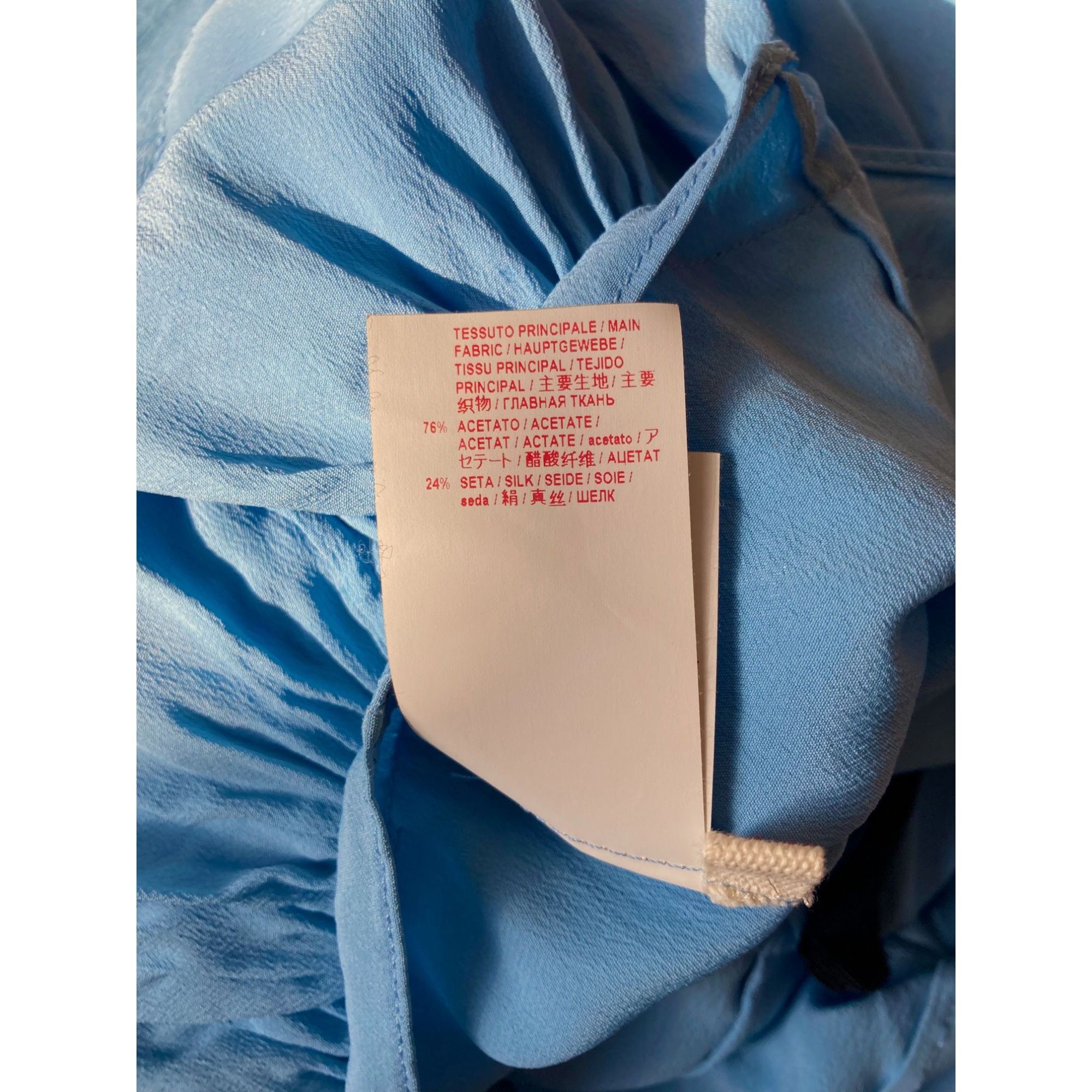 Marni Marni, Roomy Sky Blue Ruffled Blouse, Size 42 IT, (6 US, 38 Size M / US 6-8 / IT 42-44 - 6 Thumbnail