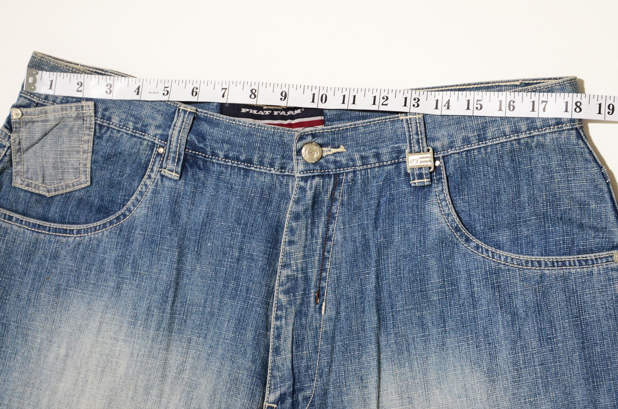 Phat Farm [Folding Color Defects] PF Denim 90s Hiphop Streetwear Size US 30 / EU 46 - 13 Thumbnail