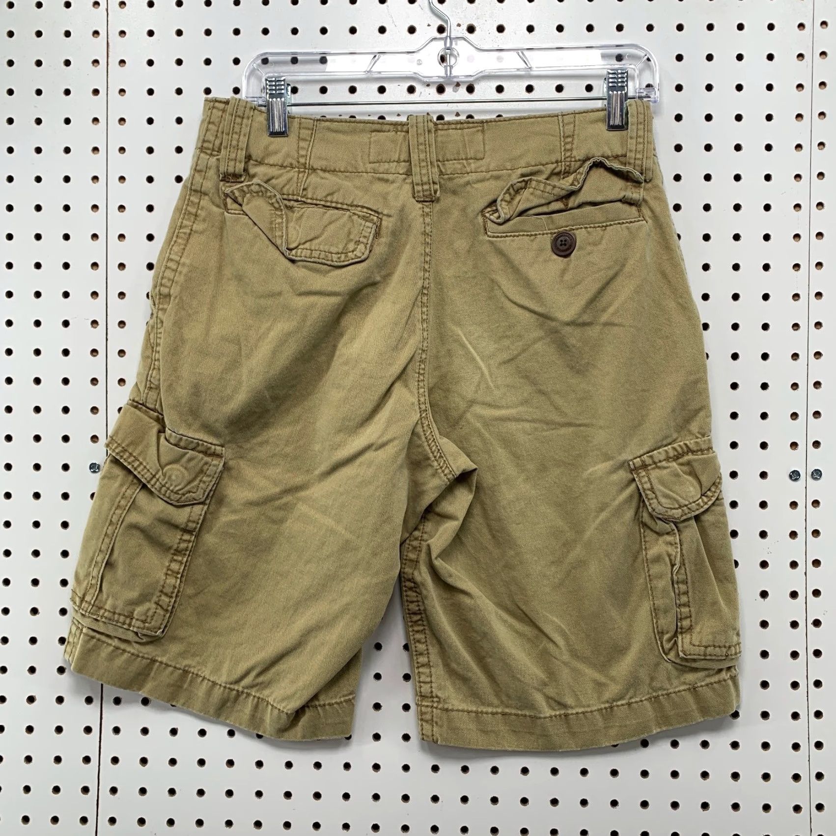Vintage Aéropostale Cargo Shorts Mens 29 Outdoor Pockets 30x10.5 Beige Cotton Cargo Pocket Regular Rise Mid-Front Flat Front Casual Summer Outdoor Mens Size US 29 - 2 Thumbnail