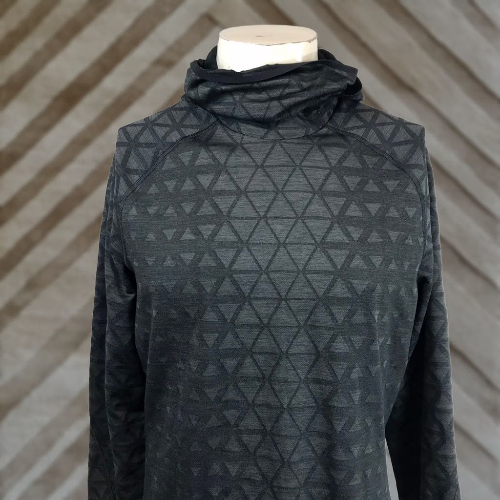 Nike Nike Pro Hoodie Geometric Triangle Scuba Pullover Mens L Charcoal Black Size US L / EU 52-54 / 3 - 1 Thumbnail