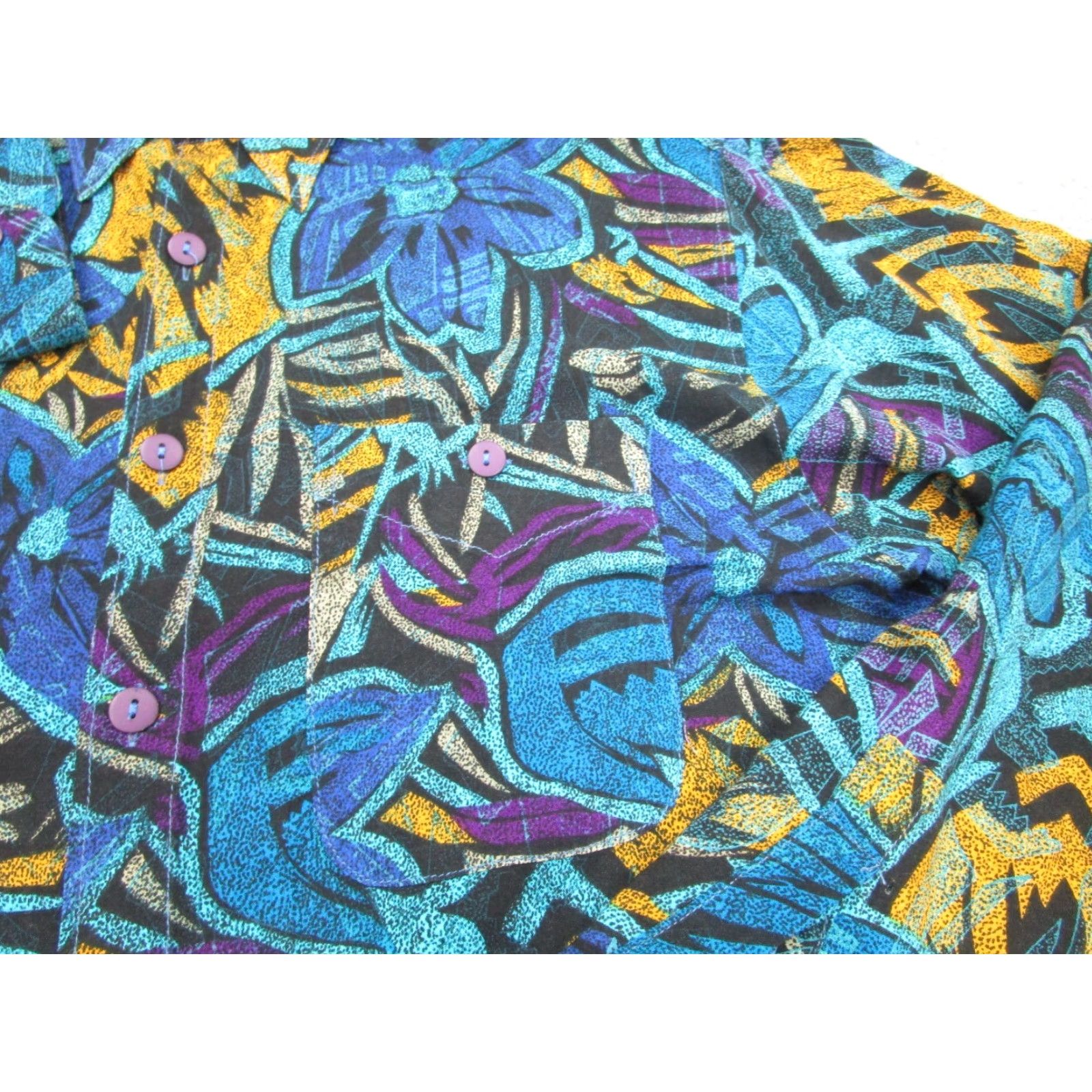 Vintage VINTAGE Tulliano Shirt Men Blue Floral All-Over 90s 90s Weave Button-Up L Adult Regular Size L Blue Floral Pattern Mens Shirt Size US L / EU 52-54 / 3 - 4 Thumbnail