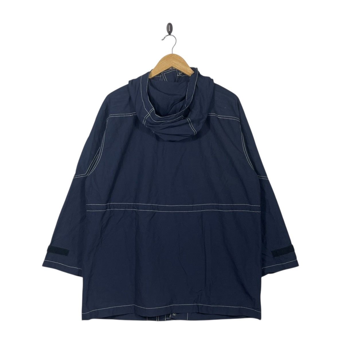 Vintage Vintage ELLE Sports Hooded Rain Jacket Parka Navy Contrast Size US L / EU 52-54 / 3 - 4 Thumbnail