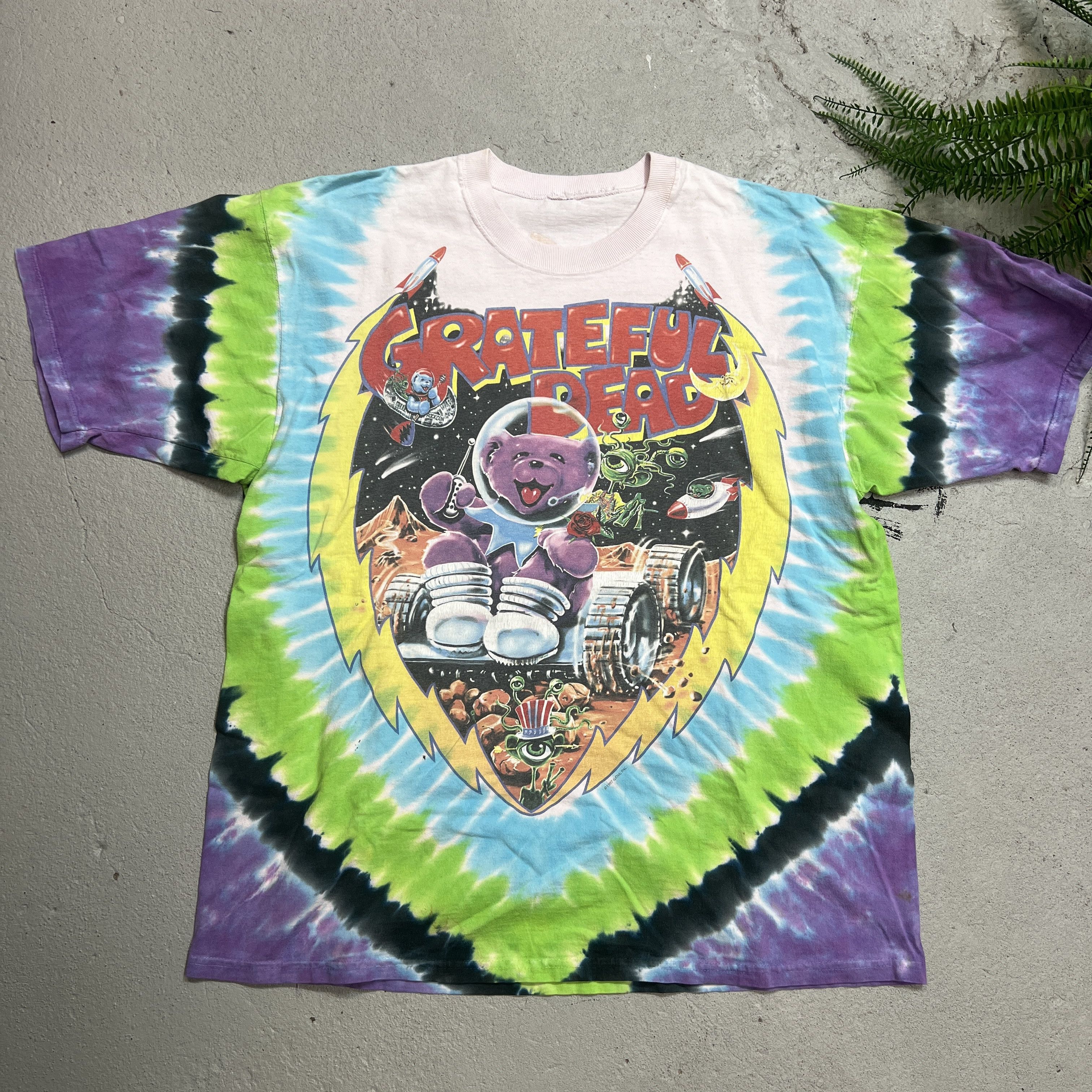 Grateful Dead × Vintage 1997 Grateful Dead Mars Rover Band Promo Tie Dye Tee Size US XL / EU 56 / 4 - 3 Thumbnail