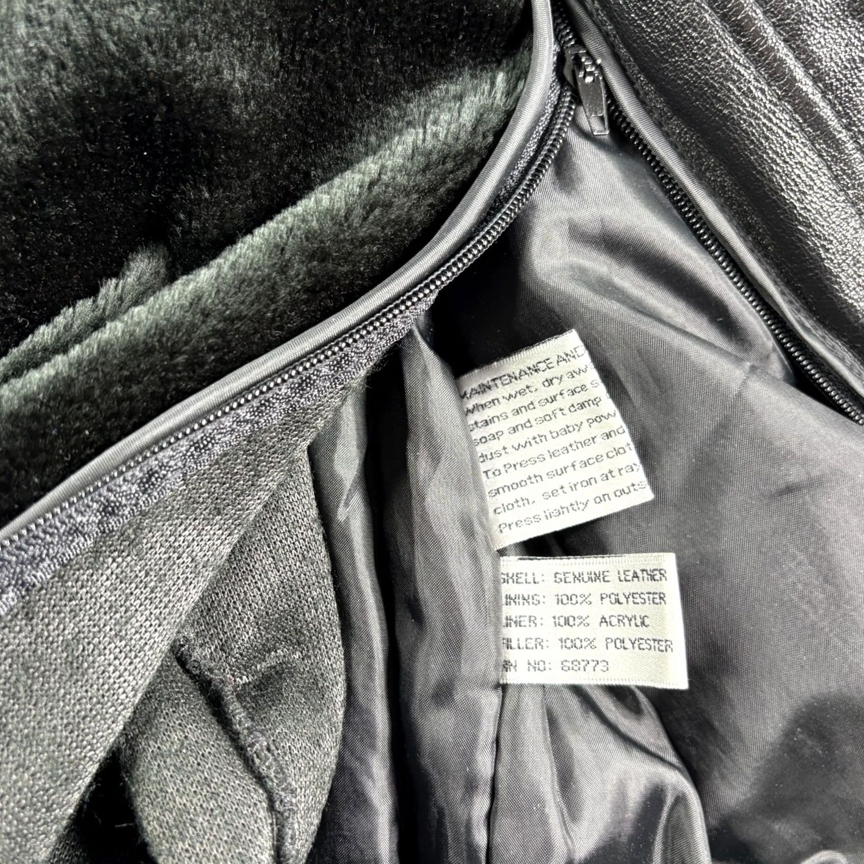 Cougar Cougar Jacket Mens XL Black Leather Full Zip Biker Trench Lined Size US XL / EU 56 / 4 - 6 Thumbnail