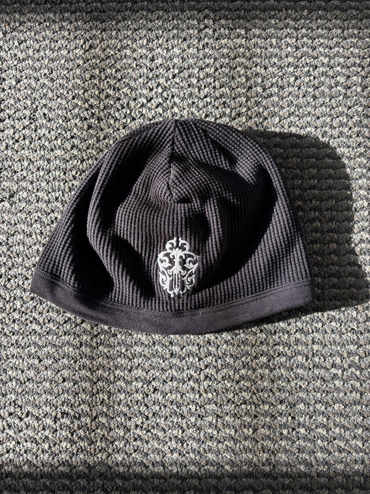Chrome hearts vintage black dagger skully/thermal cap beanie