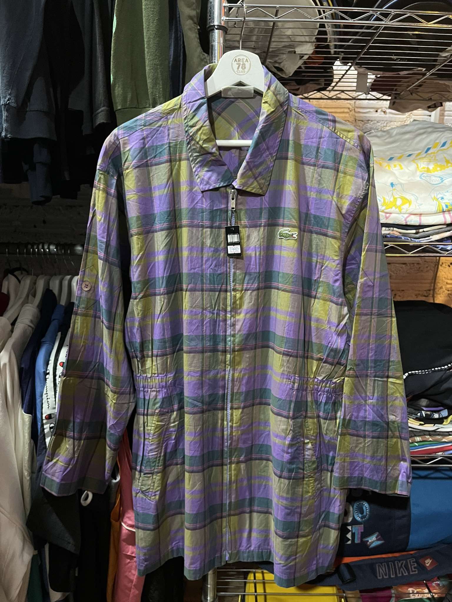 Lacoste Lacoste Purple Plaid Parka Jacket 90s Size US L / EU 52-54 / 3 - 1 Thumbnail