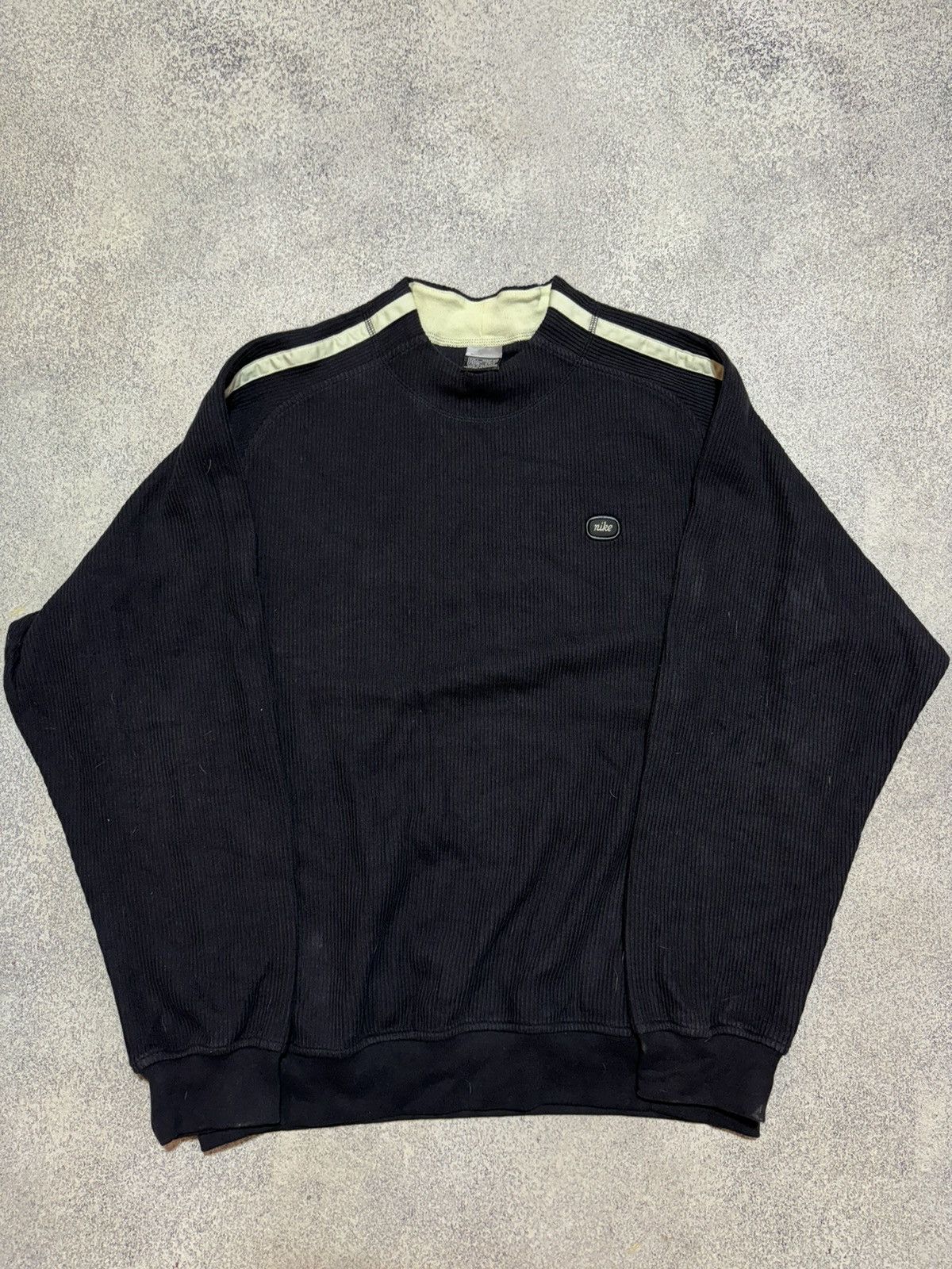 Nike × Vintage Rare Nike Vintage Avant Garde Knit Sweater Small logo Y2K Size US L / EU 52-54 / 3 - 11 Thumbnail