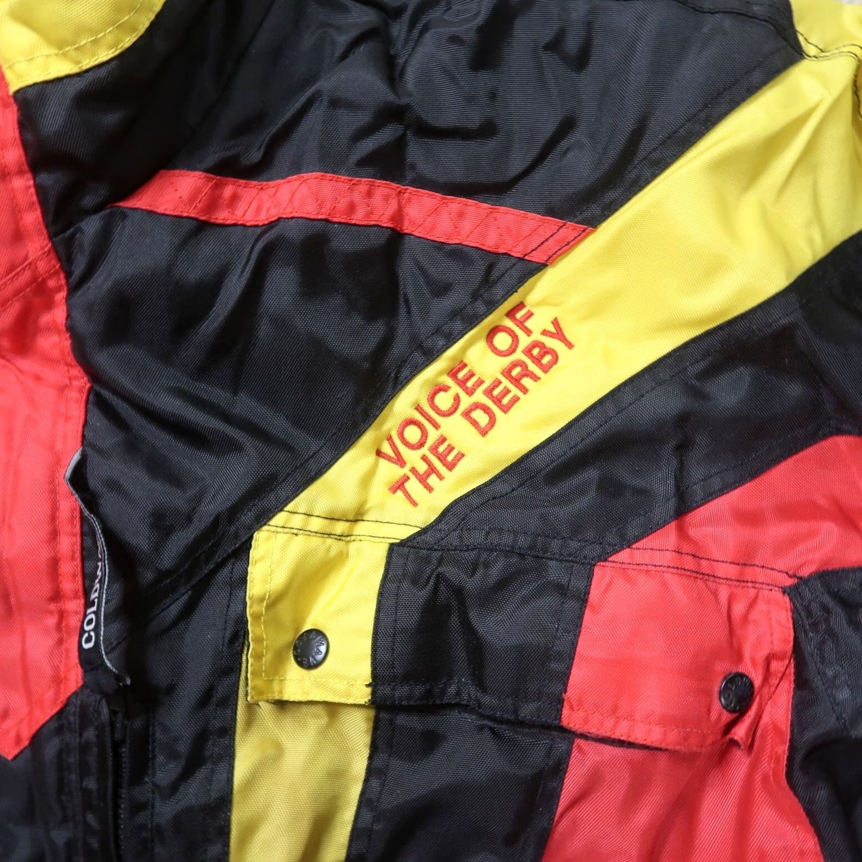 Vintage VINTAGE Coldwave Jacket Men XL Insulated Bomber Nylon Zip Black Red Yellow Geometric Winter Size US XL / EU 56 / 4 - 3 Thumbnail