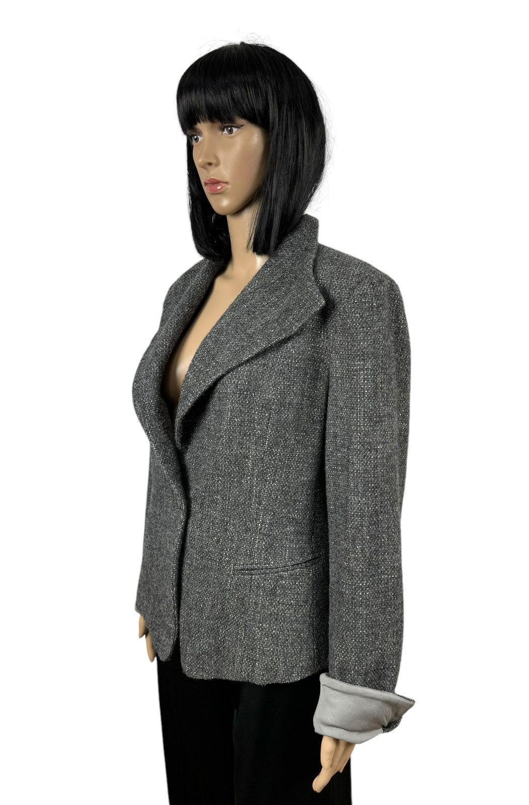 Max Mara Max Mara Lana Wool Tweed Blazer size IT48 US14 Size XL / US 12-14 / IT 48-50 - 4 Thumbnail