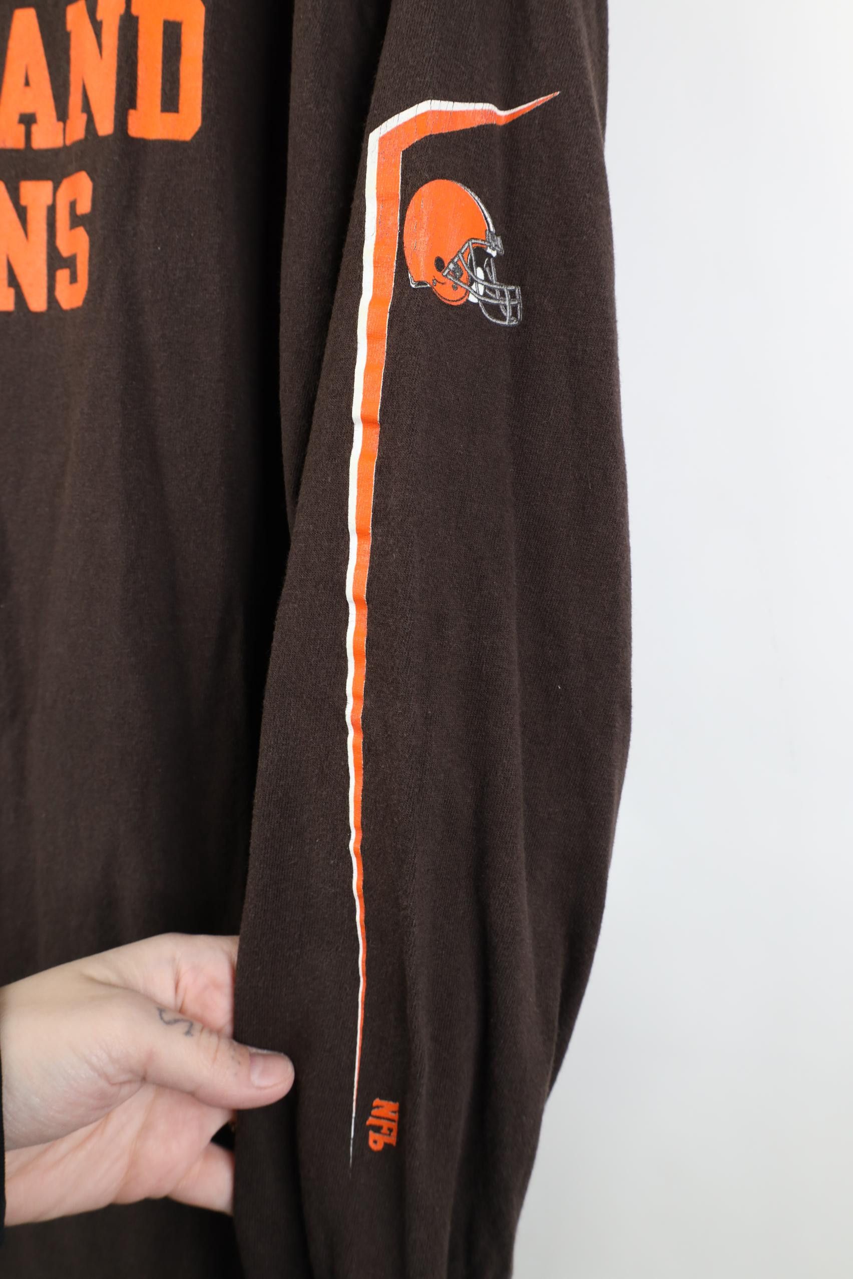 Vintage Vintage Y2K NFL Browns Football Long Sleeve T-Shirt Brown Size US L / EU 52-54 / 3 - 6 Thumbnail