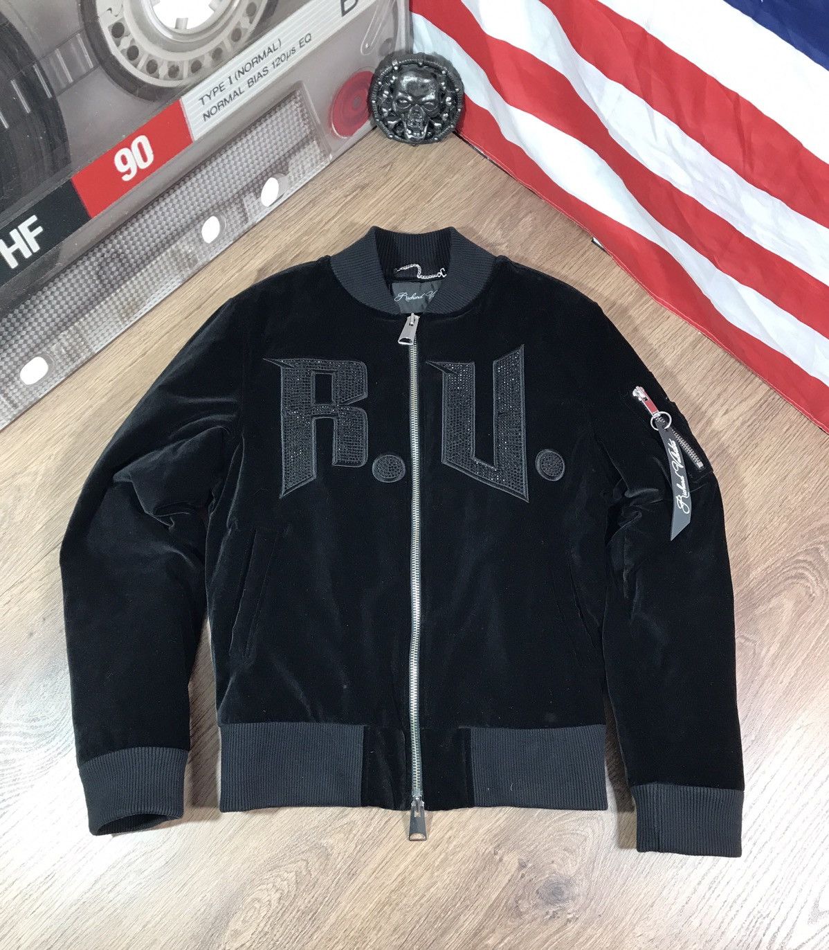 Other Richard Valentine Bomber Manley Velours Noir Size US M / EU 48-50 / 2 - 1 Thumbnail