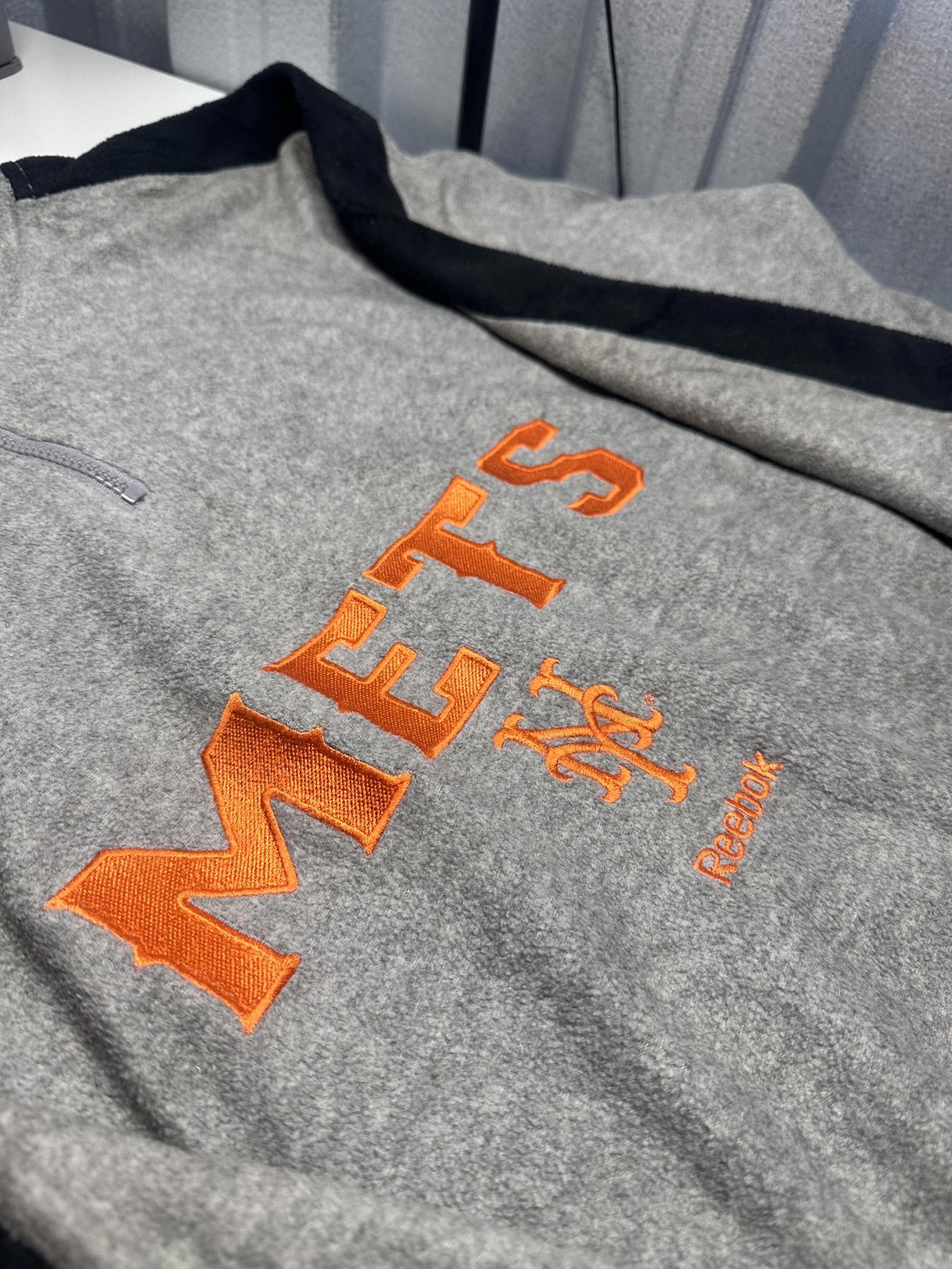 Reebok Reebok New York Mets Quarter-Zip Pullover Sweatshirt - Gray Size US L / EU 52-54 / 3 - 5 Thumbnail