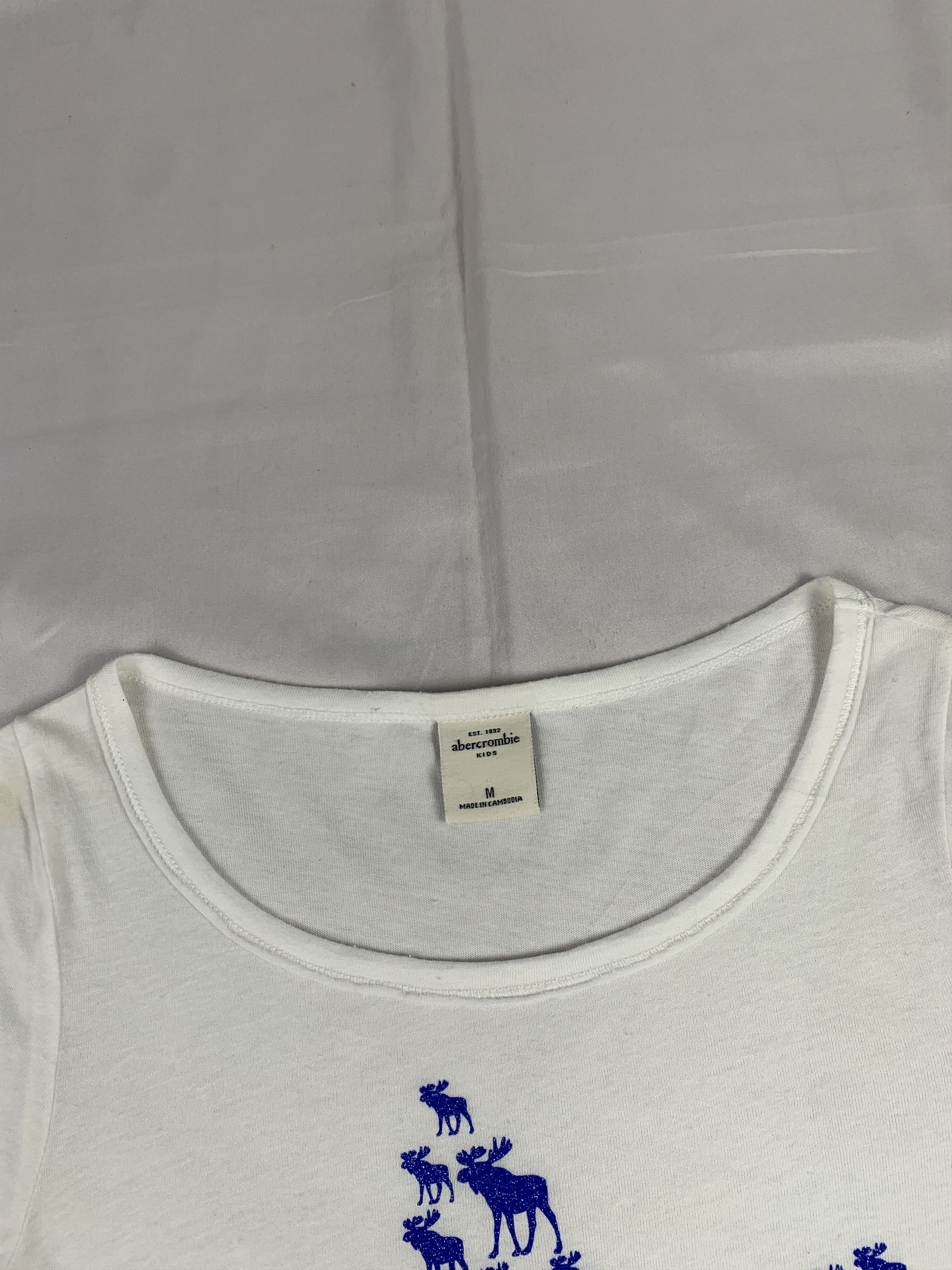 Abercrombie & Fitch Abercrombie & Fitch White Star Moose Tee (S) Size S / US 4 / IT 40 - 6 Thumbnail
