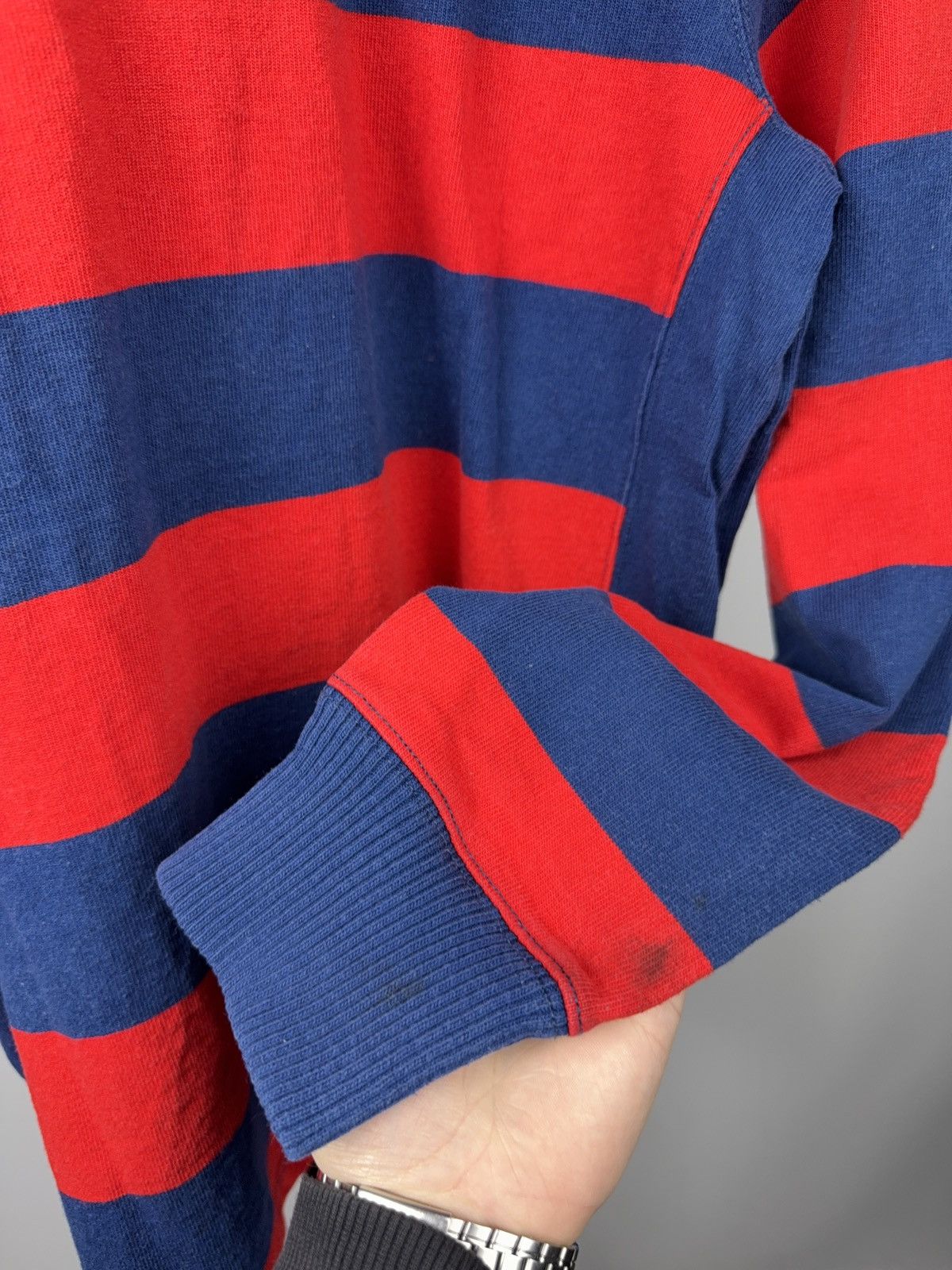 Tommy Hilfiger 00s Tommy Hilfiger Vintage Rugby Striped Long Sleeve Polo Size US L / EU 52-54 / 3 - 18 Thumbnail