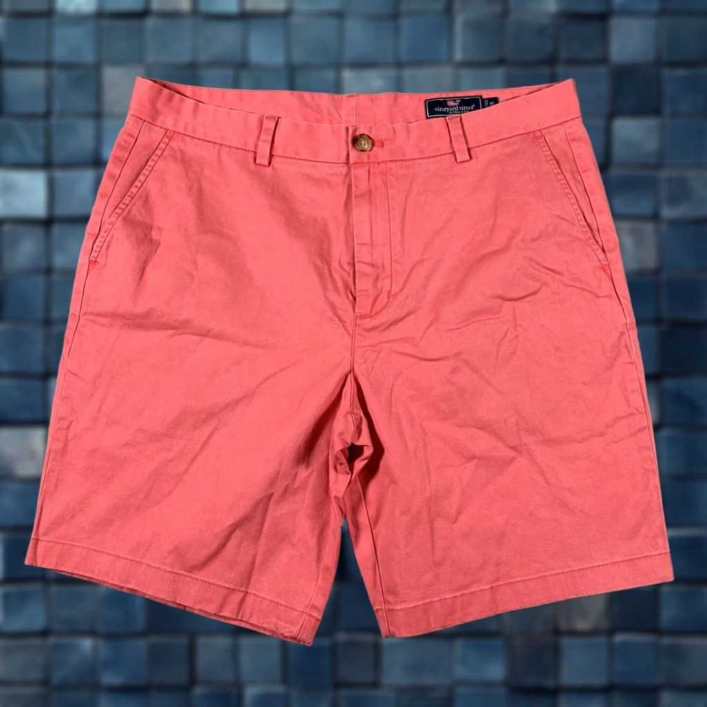 Vineyard Vines Vineyard Vines Shorts Mens 35 Pink Chino Stretch Flat Front Casual Summer Size US 35 - 1 Thumbnail